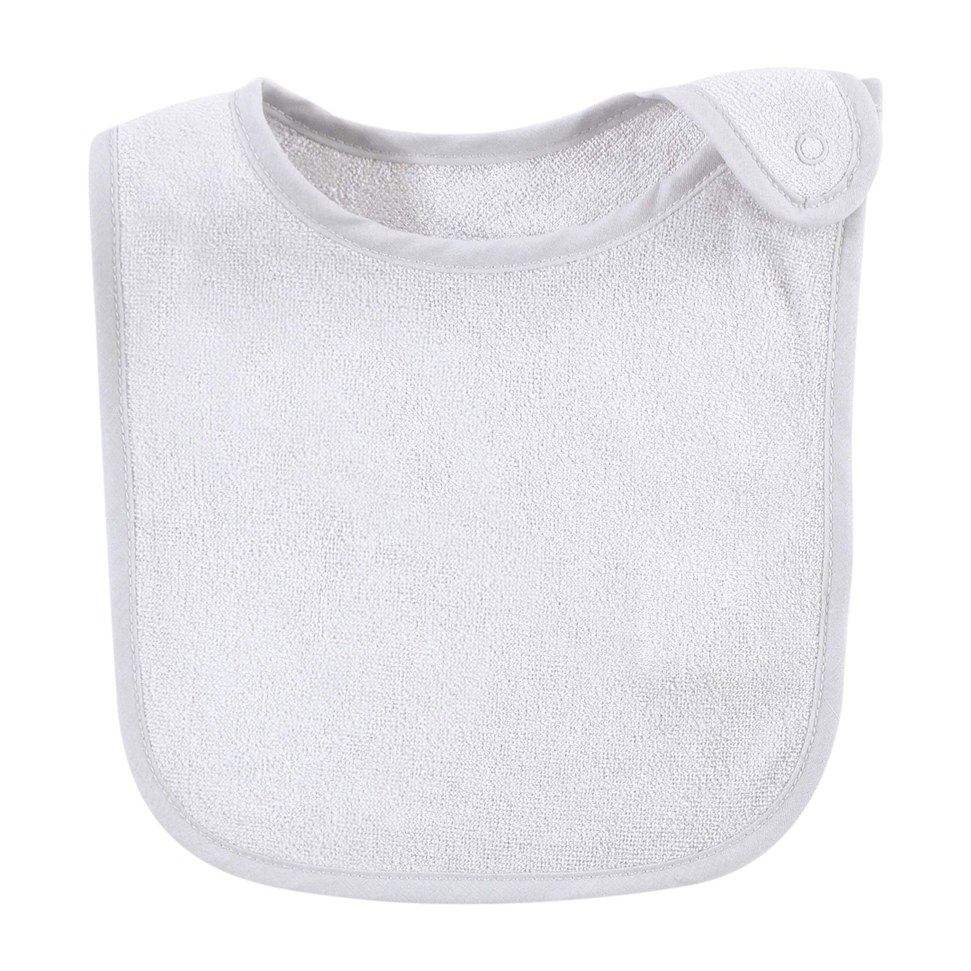 Hudson Baby - Baberos unisex de rayón de rizo de bambú, color negro, blanco, talla única
