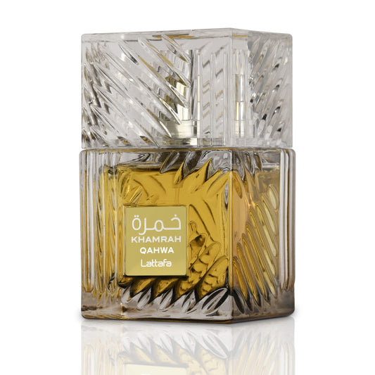 Lattafa Khamrah Qahwa Eau de Parfum Spray for Unisex, 3.4 Ounce