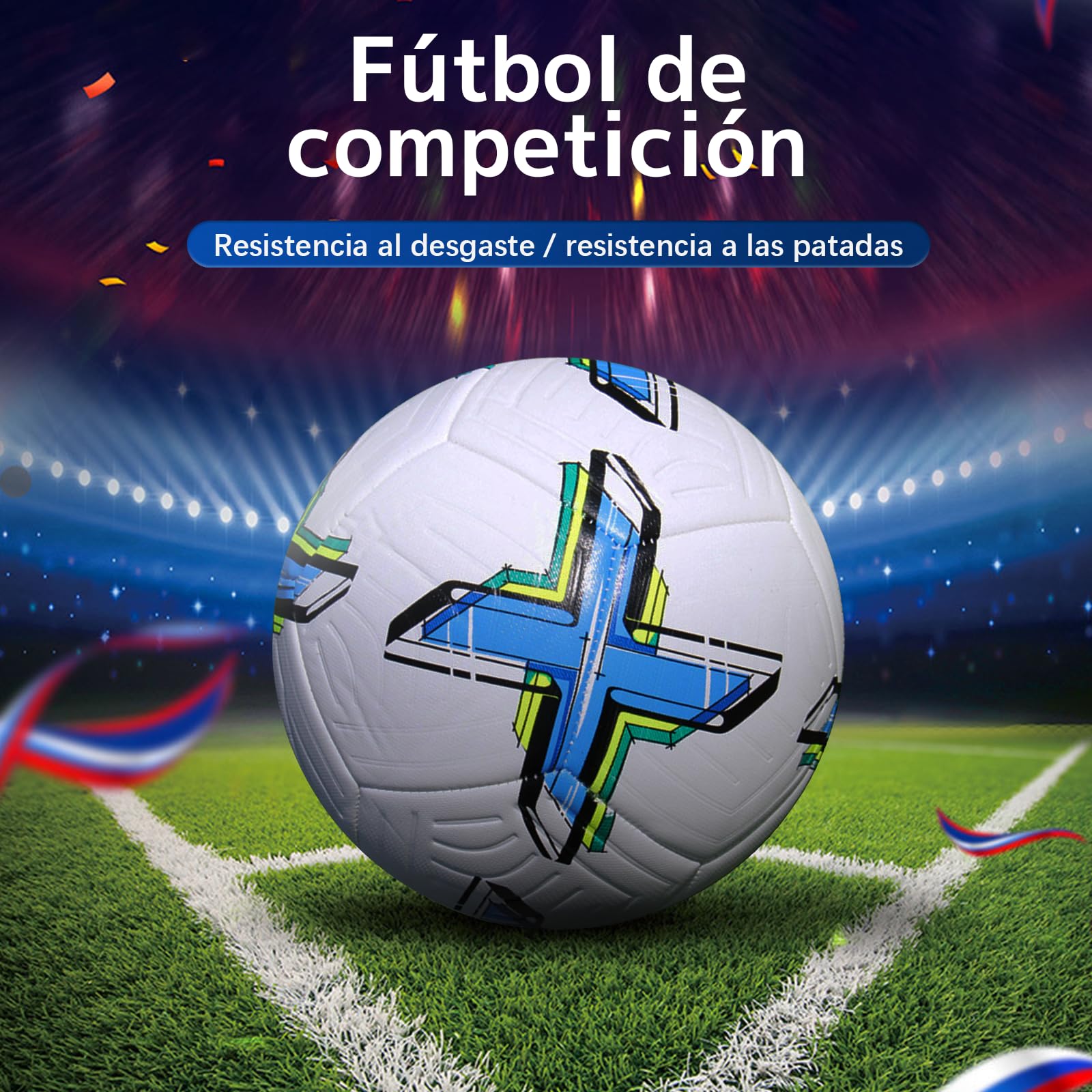 Balón de Fútbol ZYJXLY Copa del Mundo Número 5 para Entrenamiento y Competición
