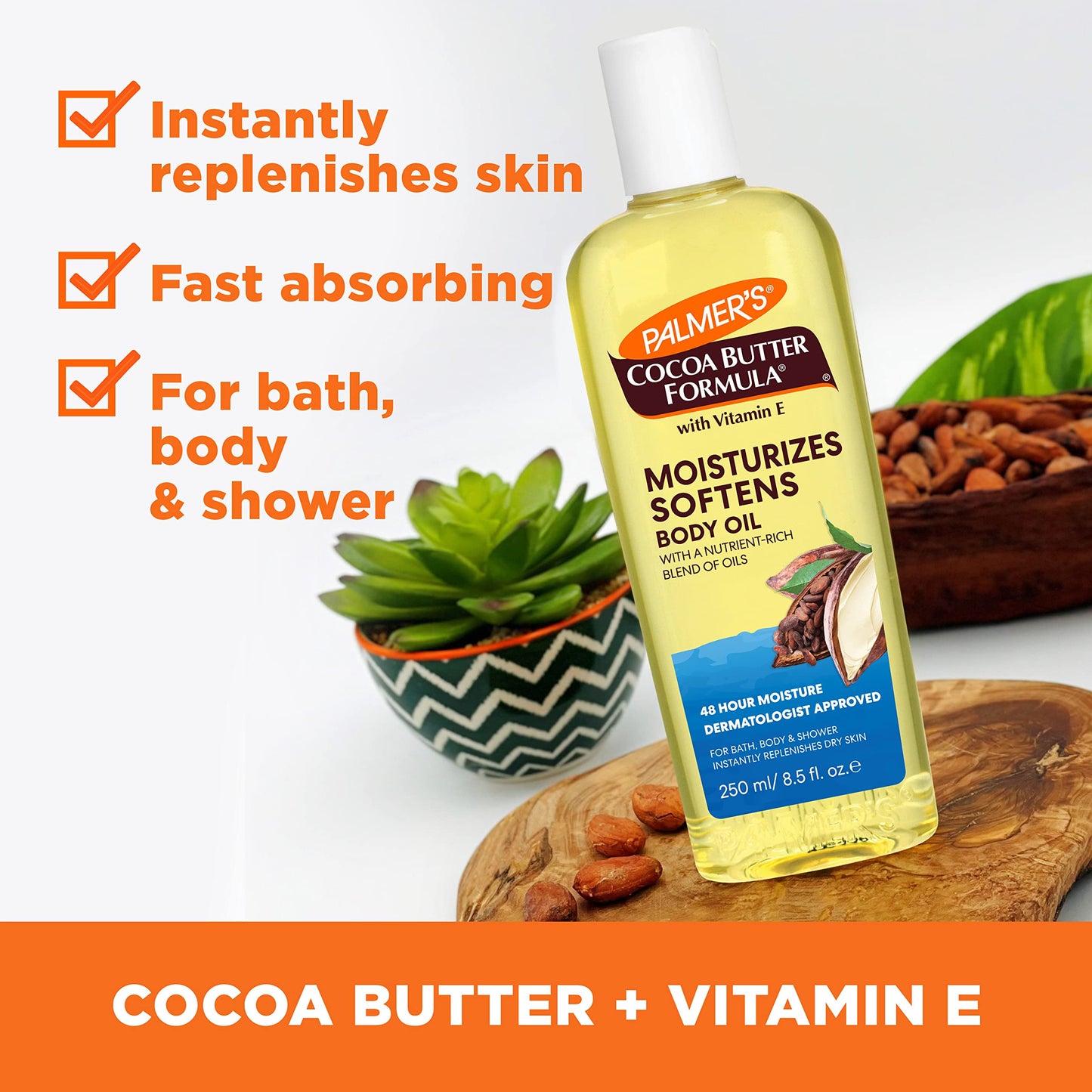 Cocoa Butter Formula with Vitamin E Moisturizing Body Oil by Palmer's for Unisex - 8.5 oz Oil