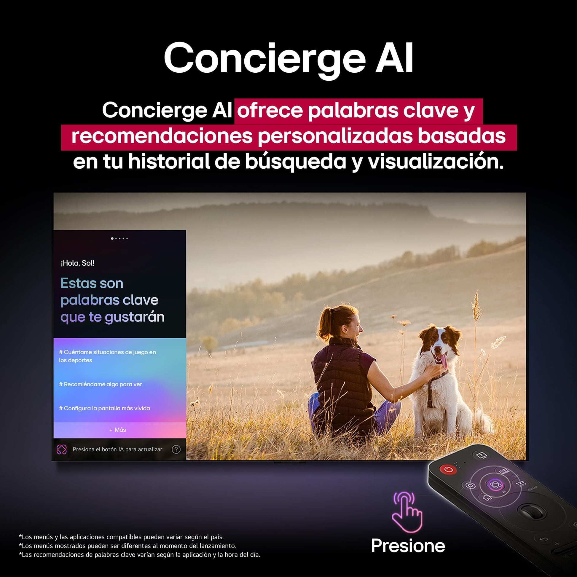 LG Pantalla 86 Pulgadas NanoCell AI NANO80 4K Smart TV webOS 2025 86NANO80ASA |Sistema Operativo webOS | Nano Color | Identificación de Voz AI | HDR10 | Filmmaker Mode Channels
