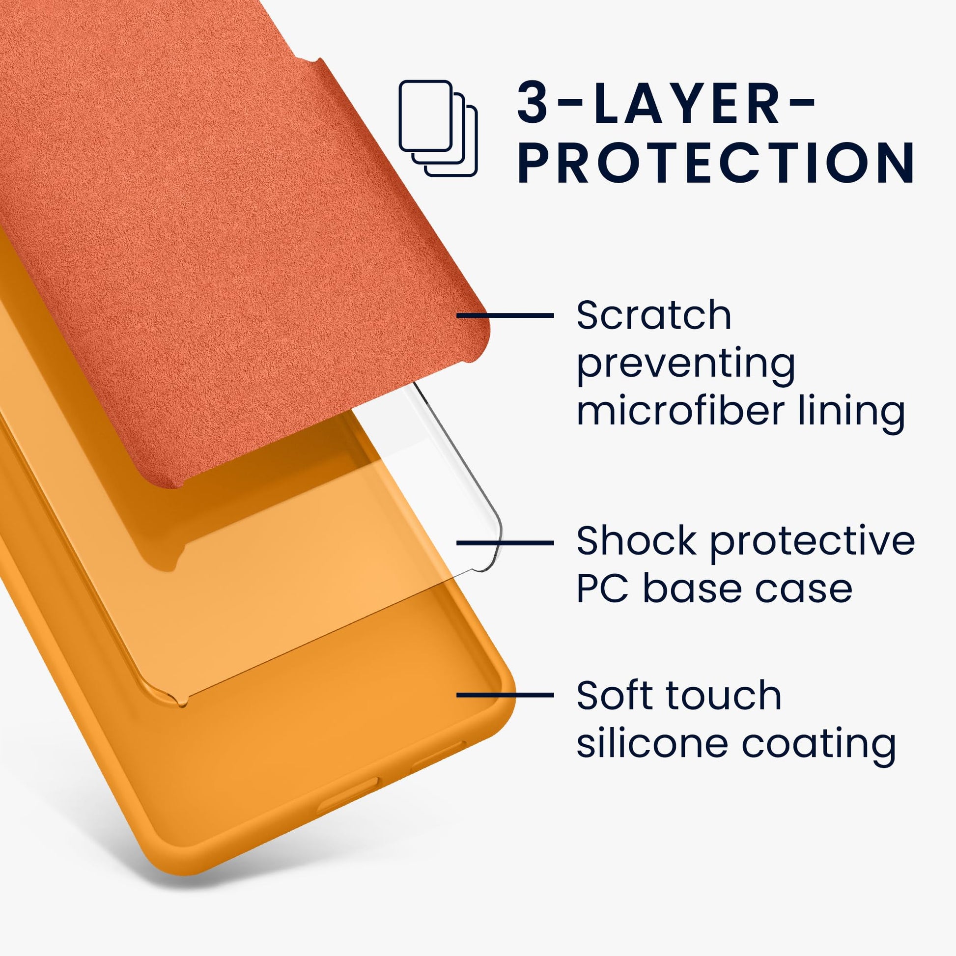kwmobile Carcasa Compatible con Samsung Galaxy S23 FE Funda - Case TPU y Silicona antigolpes - Apto Carga inalámbrica - Naranja afrutado