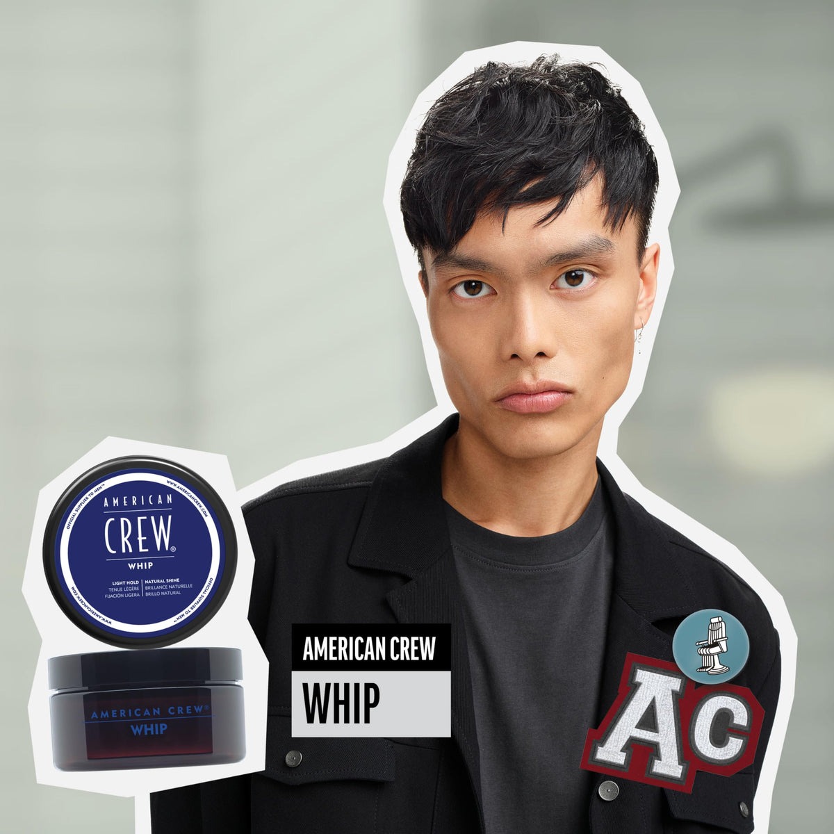 AMERICAN CREW Crema Para El Peinado De Látigo Para Hombres, Como Gel Para El Cabello Con Fijación Ligera Y Brillo Natural, 3 Oz (Paquete De 1) Todos