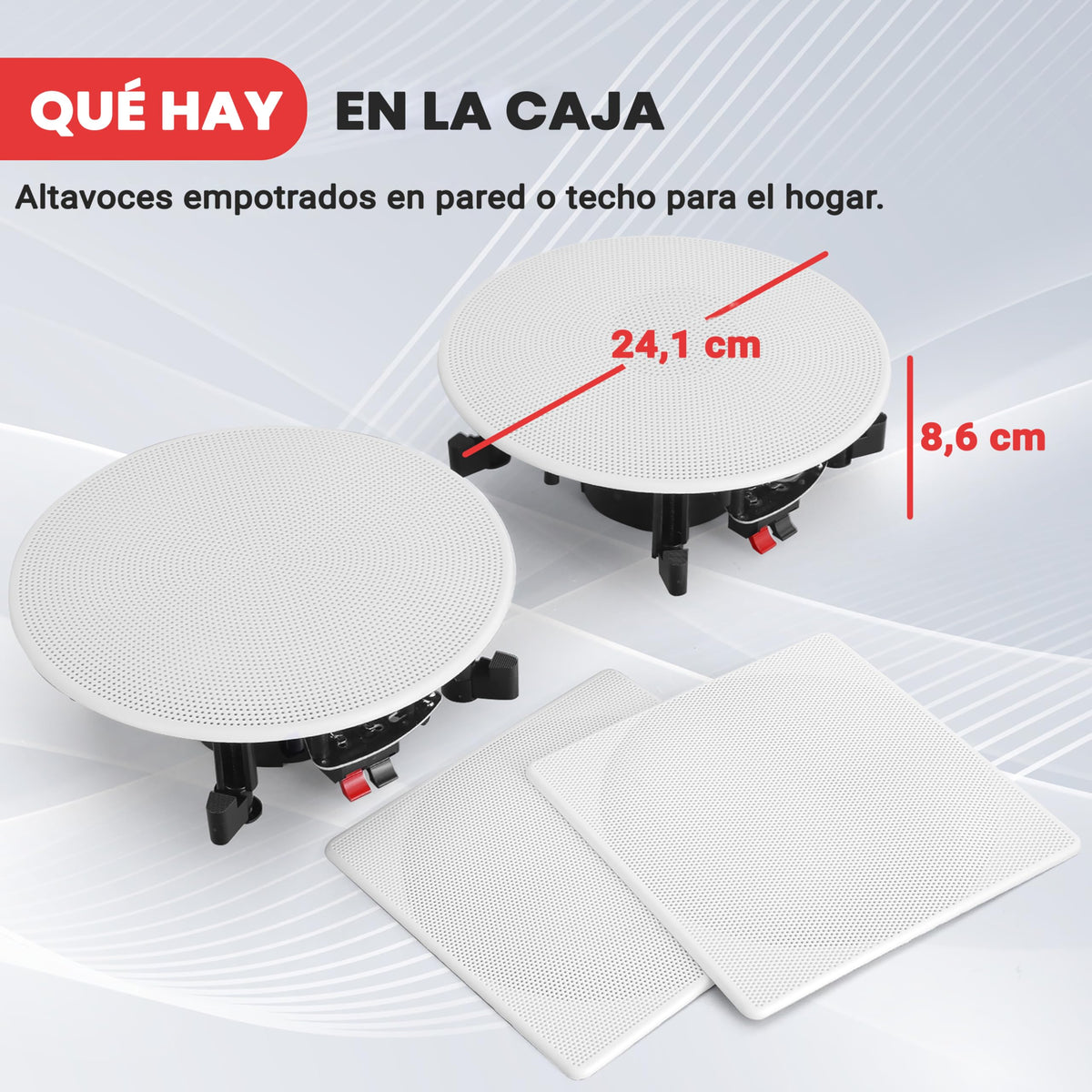 Bocinas Empotrables Pyle Blanco Alta Calidad 200W de 6.5 Pulgadas