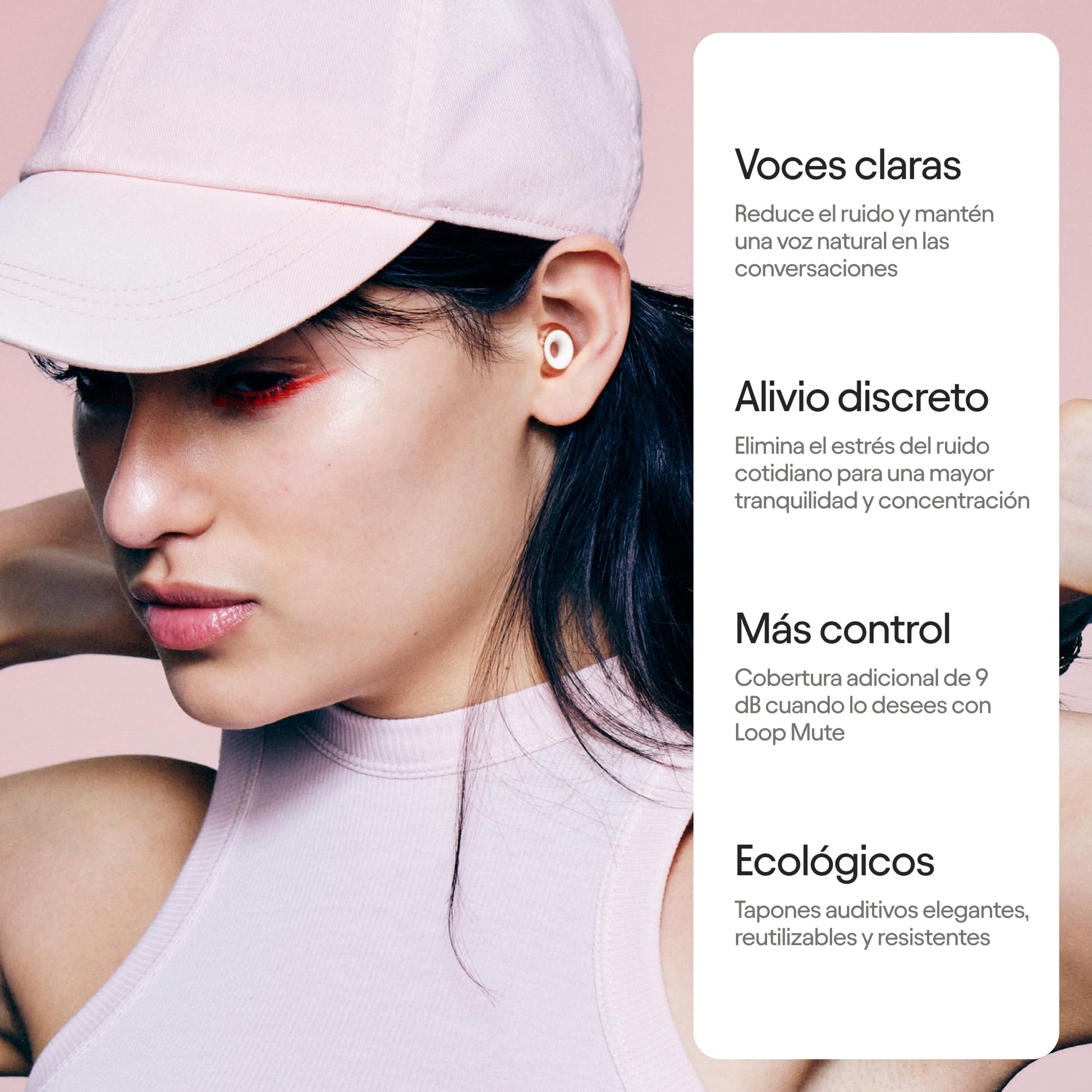 Loop Engage 2 Plus Tapones auditivos – Reducción del ruido cotidiano con voces claras para reuniones sociales, trabajo, conversaciones y para la sensibilidad al ruido – SNR16 dB + accesorio Mute