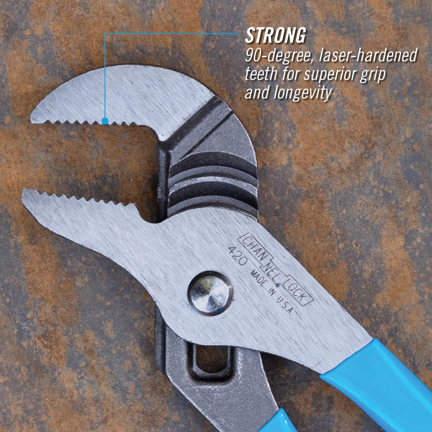 Channellock 420 Pinza de Extensión Mordaza Recta de 9 1/2"