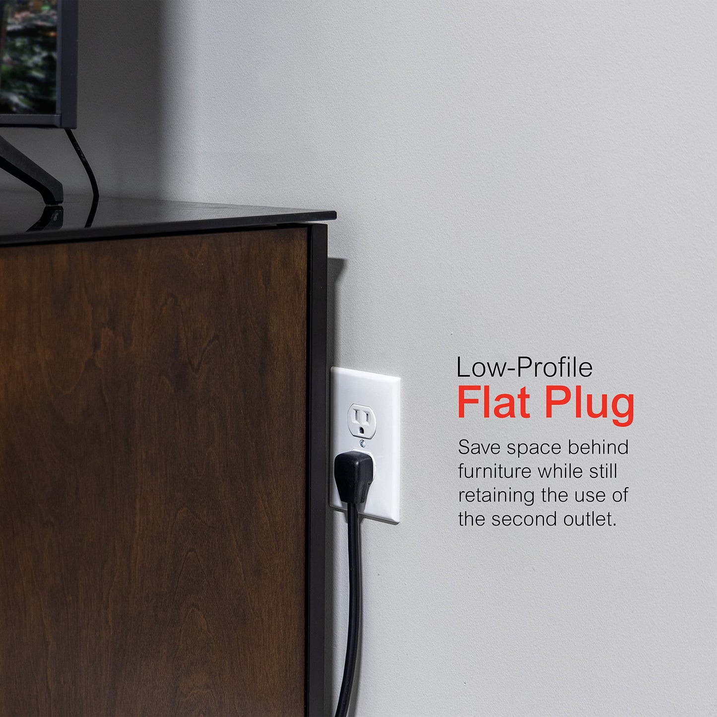 GE Protector de sobretensión UltraPro de 12 Salidas, 2 Puertos USB conectados, Cable de alimentación de 8 pies, 4320 Julios, Filtro de Potencia, disyuntor, garantía, listado UL, 11824