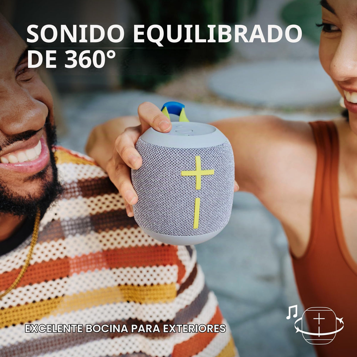 Altavoces Bluetooth Ultimate Ears Wonderboom 4 Negro con Graves Grandes y Sonido 360 Grados Impermeable Flotante para Exteriores