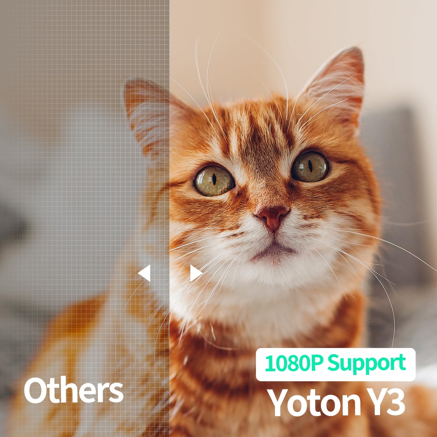 YOTON Mini Proyector Portátil, 1080P Full HD Soporta, Compatible con iOS/Android/Laptop, Regalo para Niños, Proyector de Video Y3 Compatible con TV Stick/HDMI/USB/PS4/Xbox [Control Remoto Incluido]