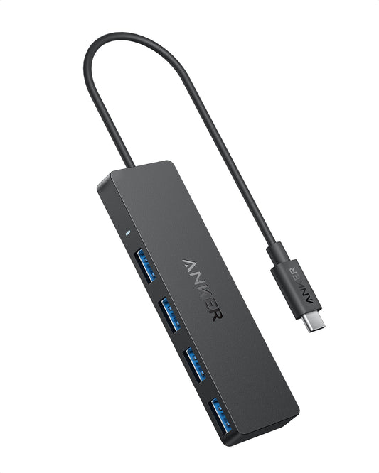 Hub USB 3.0 Anker Negro Ultrafino para MacBook y Más