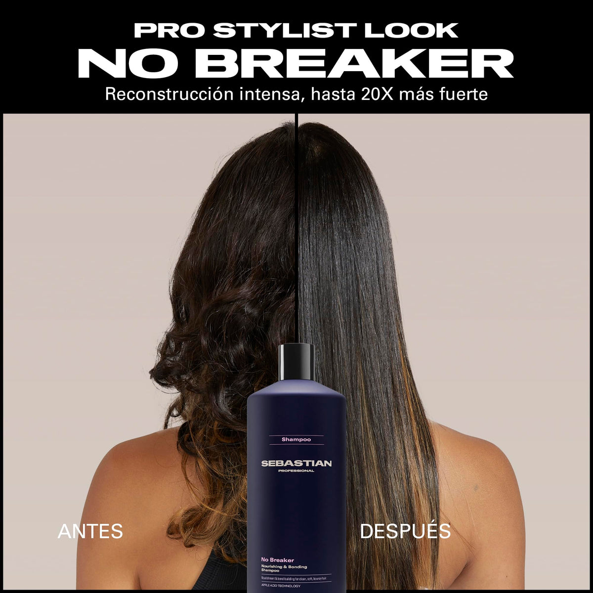 Sebastian Professional No Breaker Shampoo Reparador Sin Parabenos, Vegano