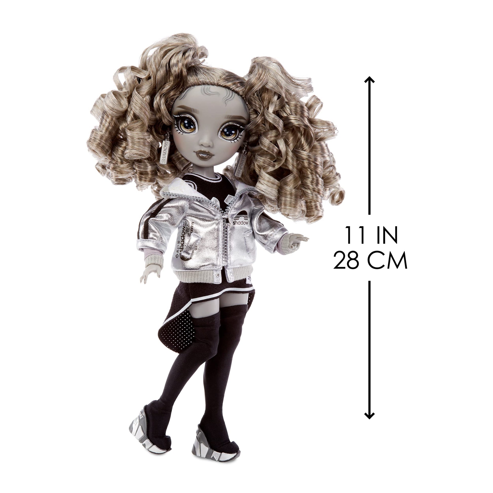 Muñeca de Moda Rainbow High Shadow High Nicole Steel Gris con Cabello Rizado y Atuendos de Diseñador para Niños a Partir de 6 Años
