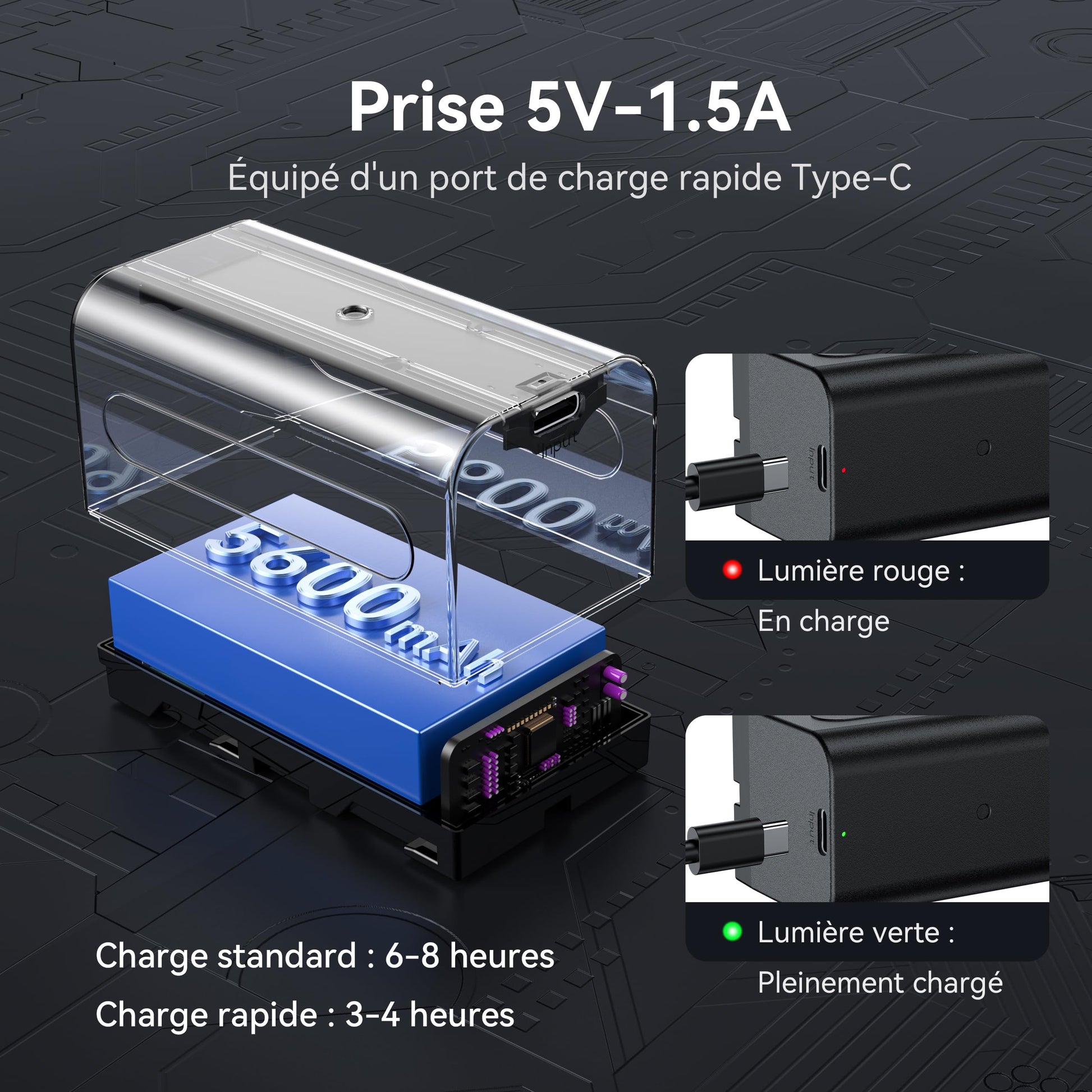 Baterías de Repuesto ENEOGN USB-C de 5600mAh Compatibles con Sony para Cámara