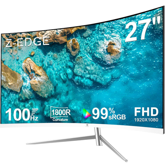 Monitor Curvo Z-EDGE Negro Mate Full HD 1080P 100Hz VA 27 Pulgadas