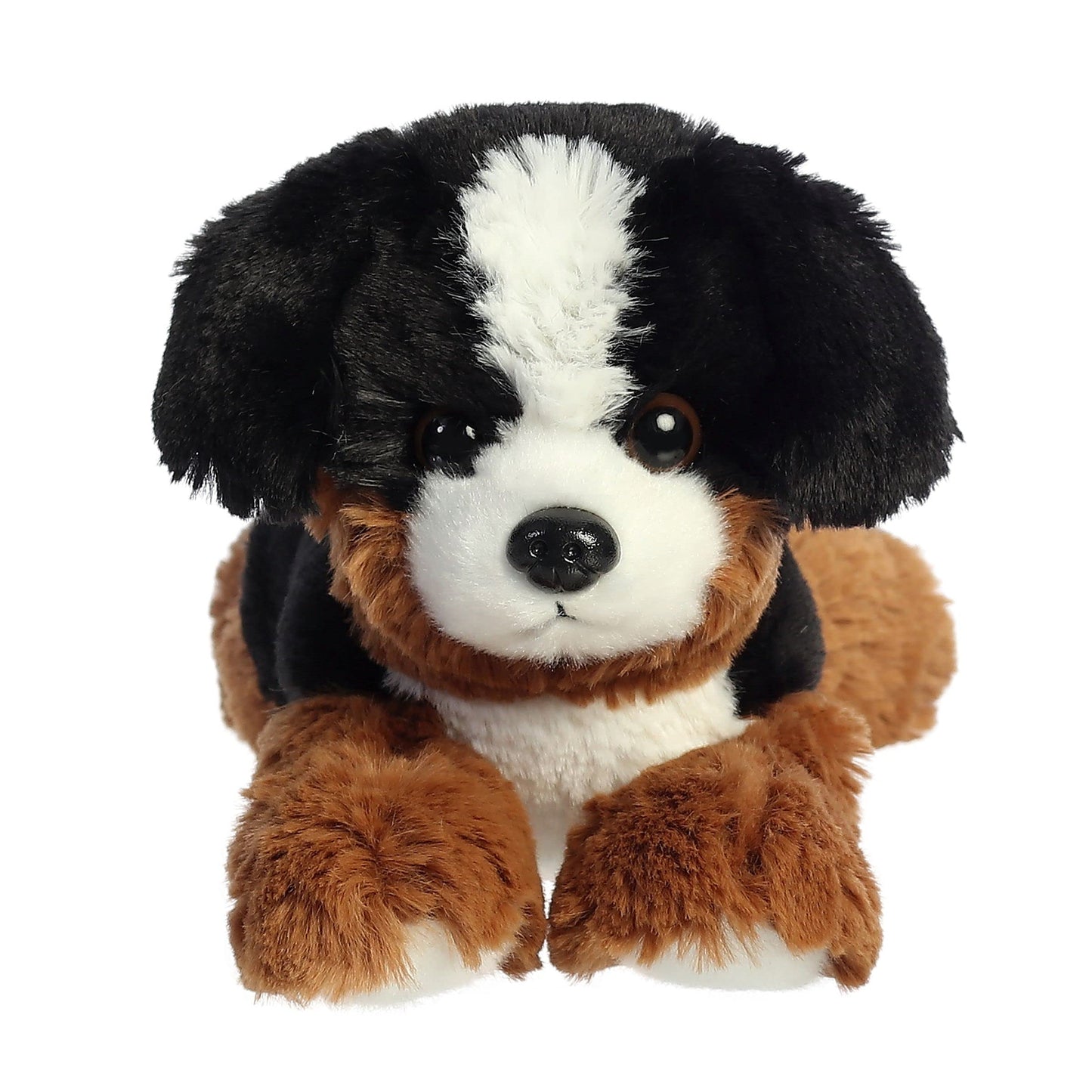 Aurora® Adorable Mini Flopsie™ Bernie Mountain Dog™ Animal de Peluche - Facilidad juguetona - Compañeros atemporales - Negro 8 Pulgadas