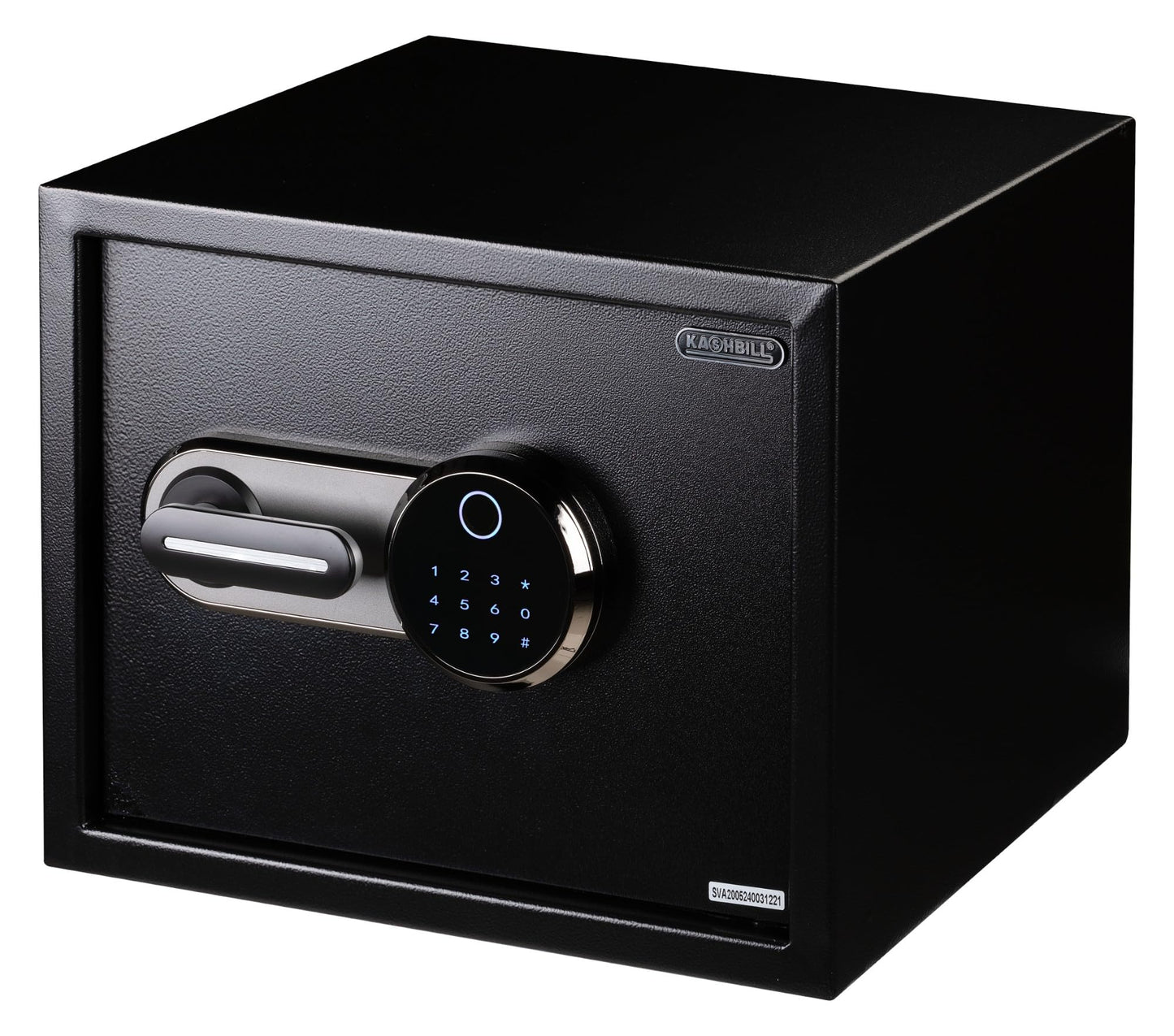 KASHBILL Caja Fuerte Biométrica Touch Grande 30x38x30 cm Modelo CFBT03 Con Cierre de Huella Digital, Panel Touch y Llave de Emergencia, Seguridad Avanzada para Hogar y Oficina caja fuerte grande