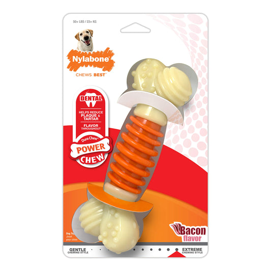 Juguete Masticador Dental Nylabone Tocino Natural Large