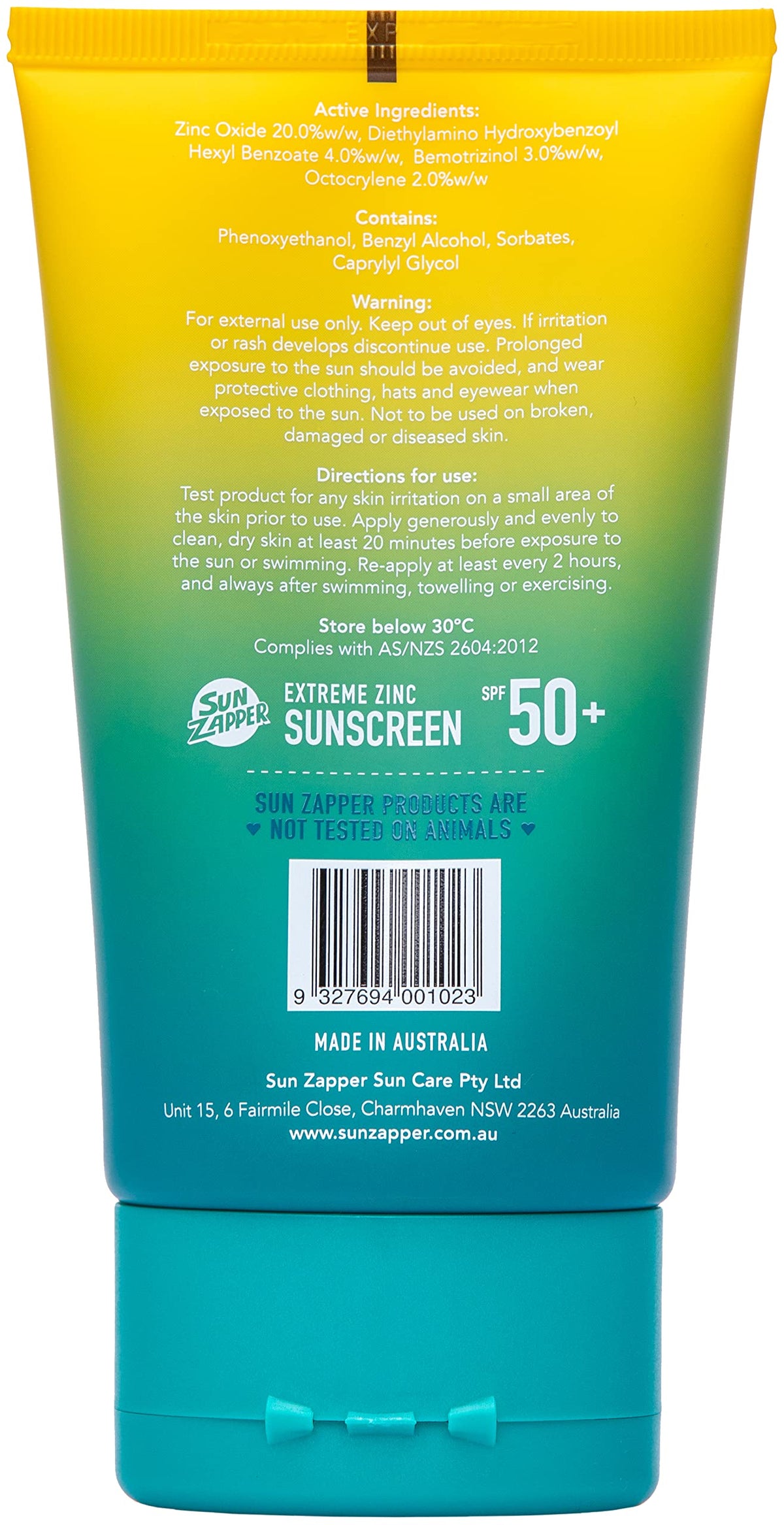 Sun Zapper Extreme Zinc Sunscreen Lotion 90mL