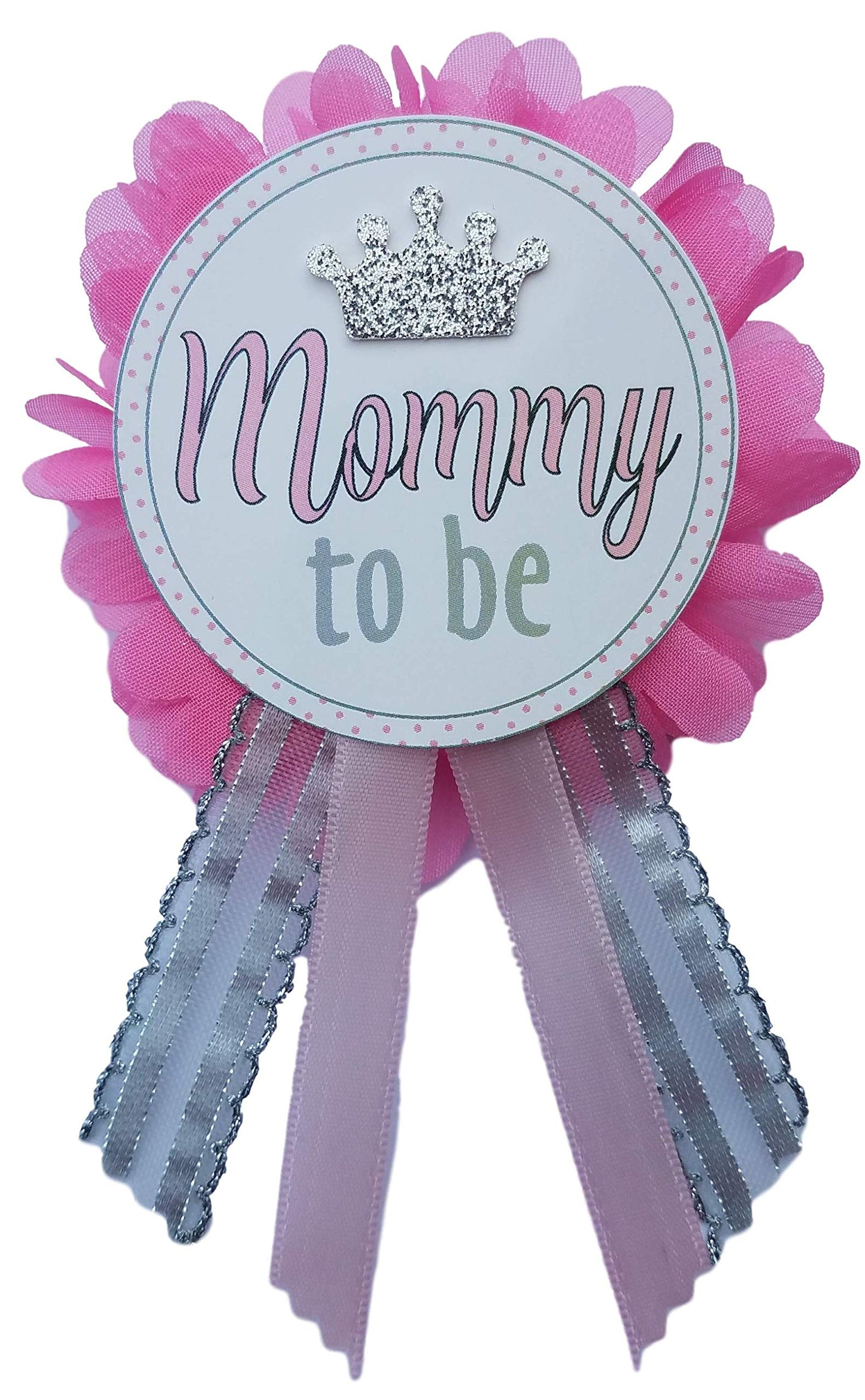 Daddy to Be Pin Princess Mommy to Be Baby Shower dad to wear at Baby Shower, Pink & Silver, It's a Girl, Baby Sprinkle