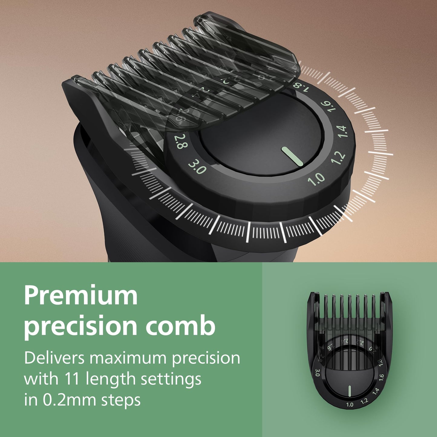 Norelco Philips All-in-One 9000 Series - Cortadora eléctrica de 23 piezas, afeitadora y cortadora para cara, barba, cabeza y cuerpo, cuchillas metálicas autoafilables, 29 ajustes de longitud (0,5-16