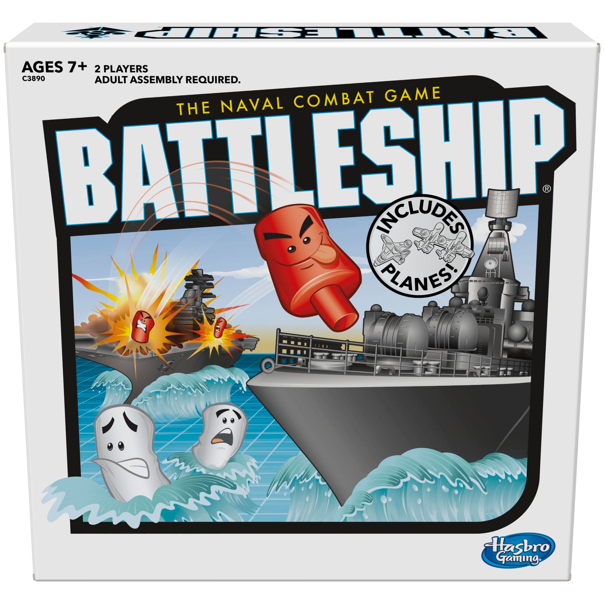 Hasbro Gaming Juego de Mesa de Estrategia Battleship con Aviones, Exclusivo de Amazon, para Edades de 7 años en adelante, Estándar