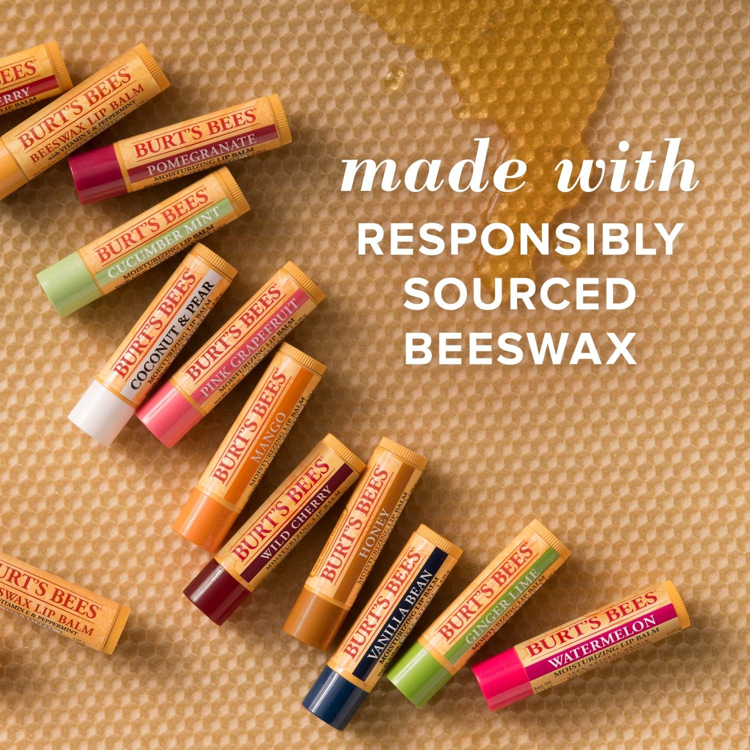 Burt's Bees Bálsamo Labial de Coco y Pera and Mango - Coconut and Pear and Mango Lipbalm - Pack x2