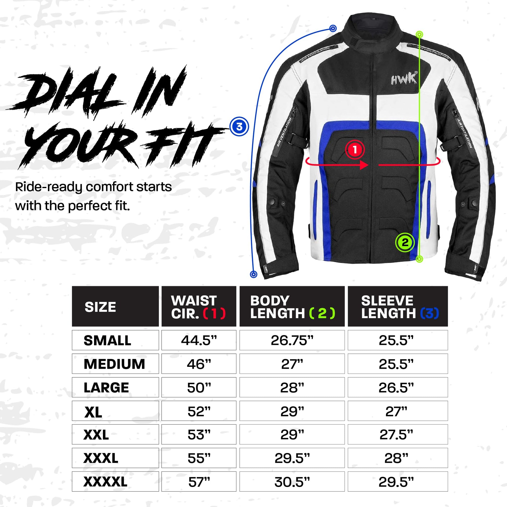 HWK - Textile Motorcycle Jacket For Men Dualsport Enduro Motorbike Biker Riding Jacket Breathable CE ARMORED WATERPROOF (Blue, 4XL)