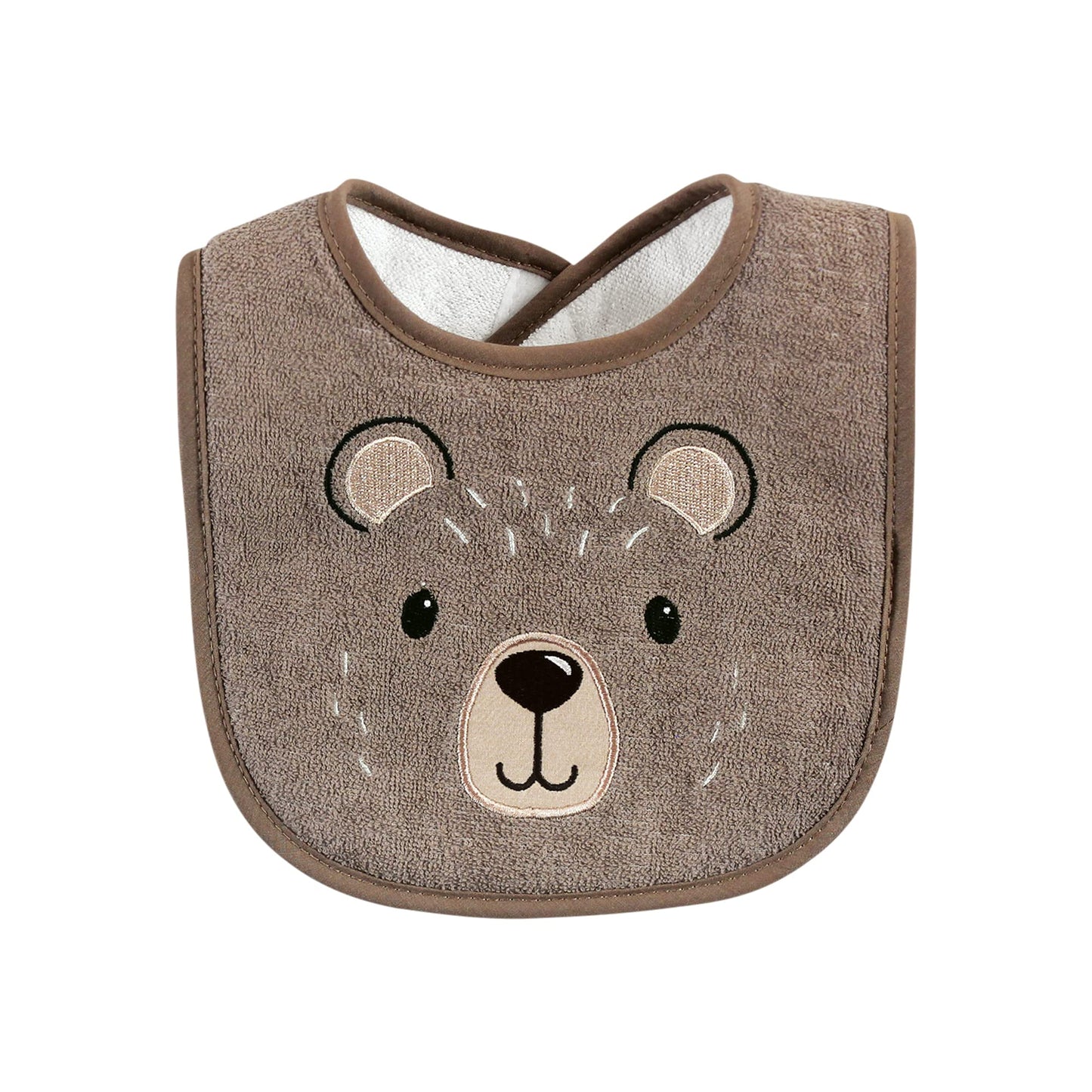Hudson Baby Baberos unisex de rizo de algodón para bebé con relleno de fibra, oso de alce para niño, talla única
