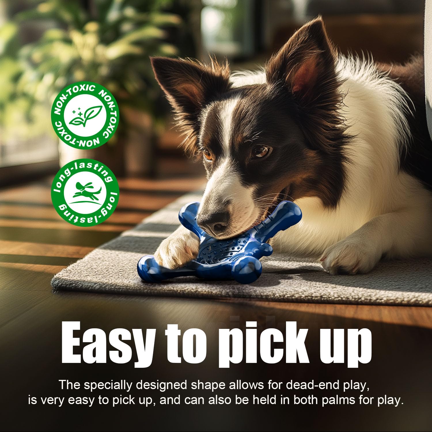 Juguete para Perros Ouilter Nailon Erizo Sabor Tocino Indestructible para masticadores agresivos medianos y grandes