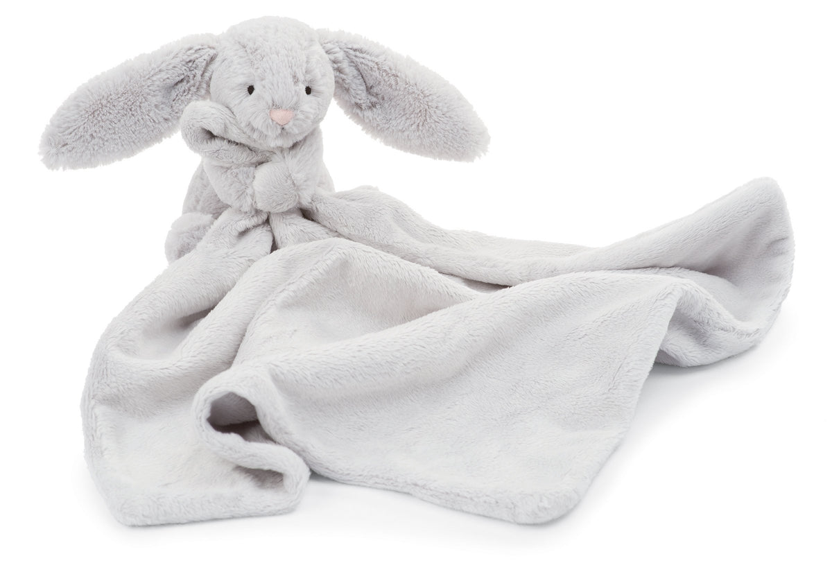 Jellycat Bashful - Chupete de Conejito Gris, 13.5 Pulgadas, Manta de Seguridad y Amor para bebés, Regalo para bebé