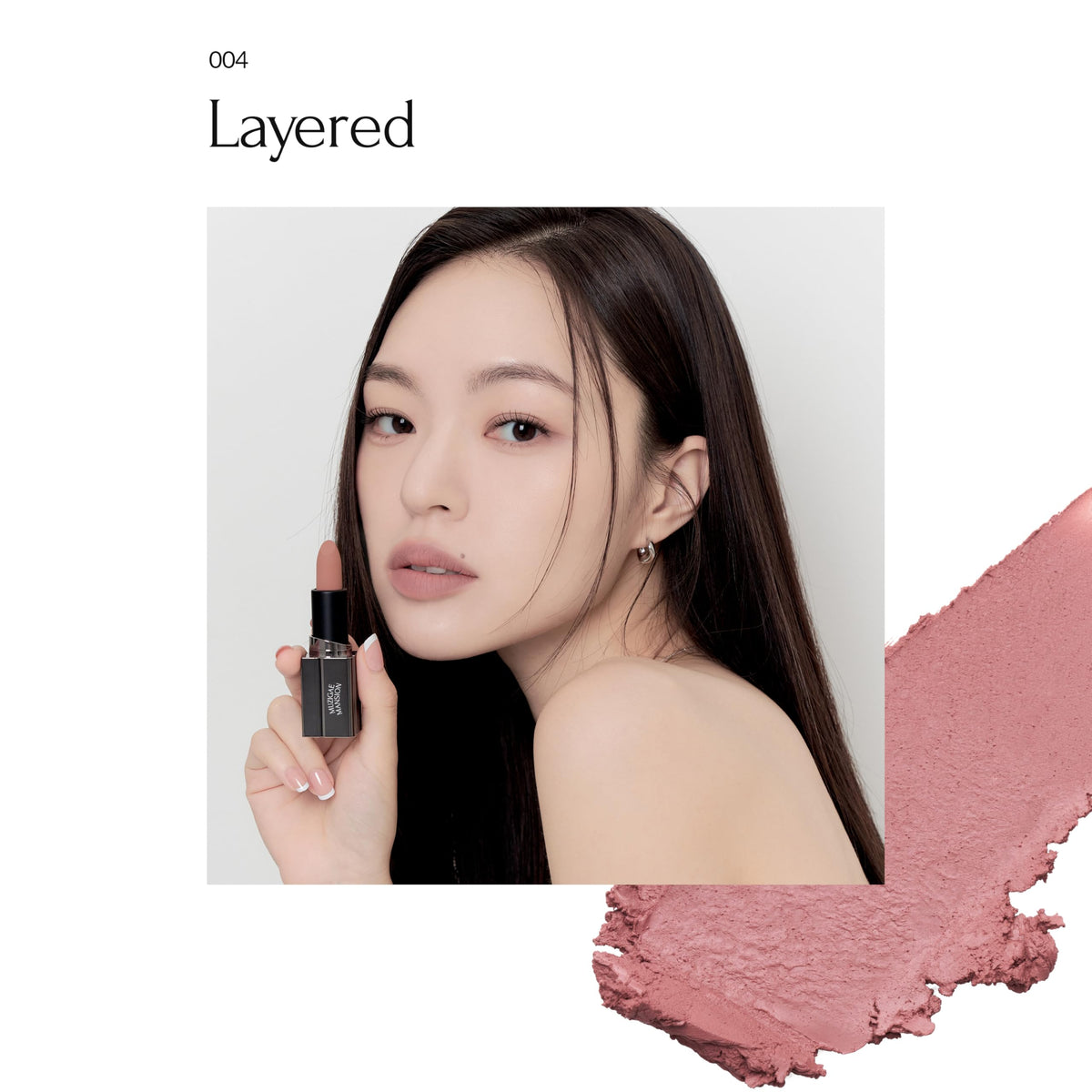 MUZIGAE MANSION Lápiz labial Blur de Moodwear: efecto difuminador suave, hidratante de larga duración, resistente al agua, K-Beauty: tonos MLBB y rojos intensos (diseño metálico elegante) (efecto di
