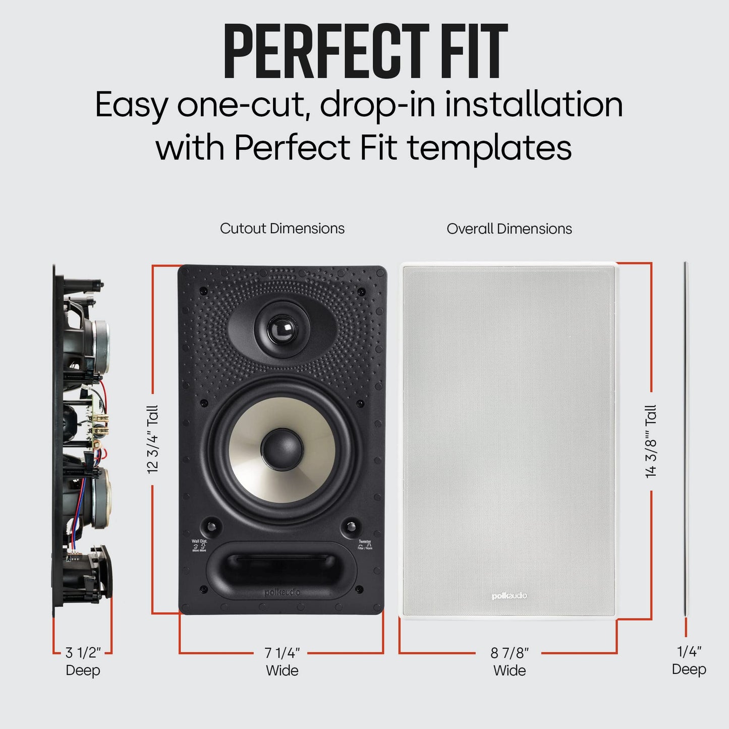 Polk Audio 65RT (EA) Parlantes de Pared de Dos vías