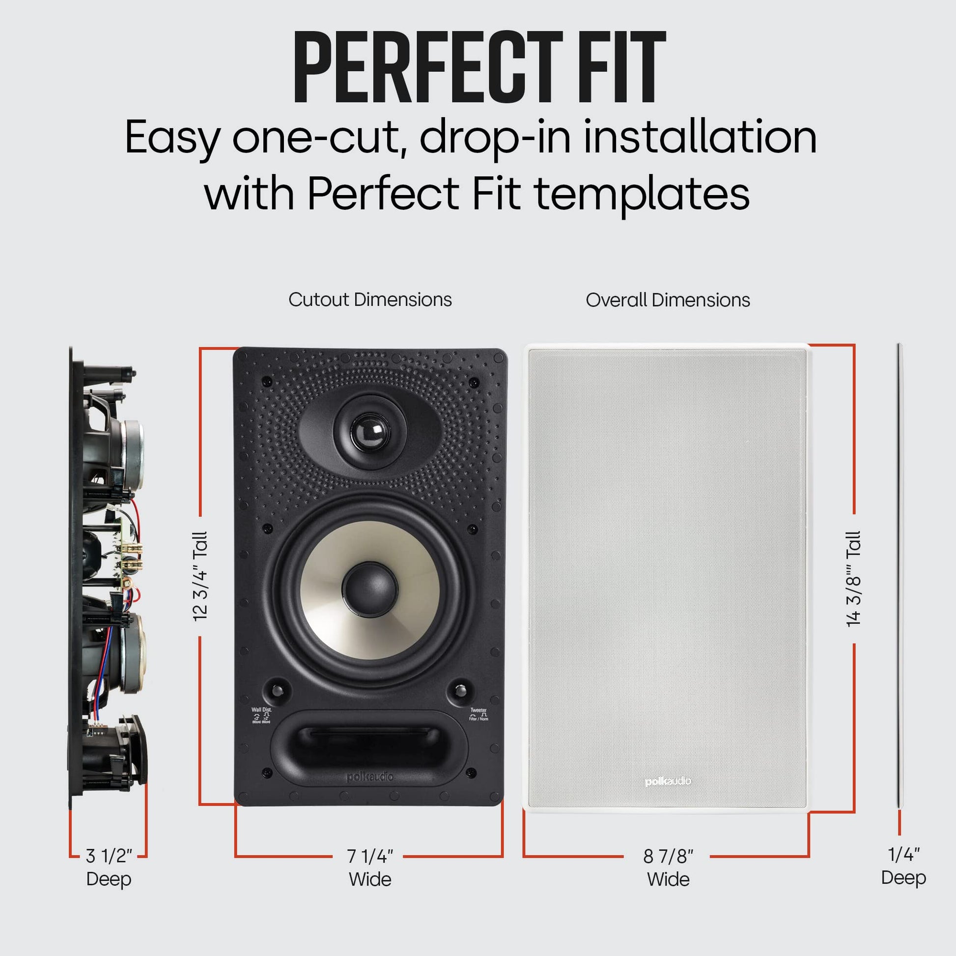 Polk Audio 65RT (EA) Parlantes de Pared de Dos vías