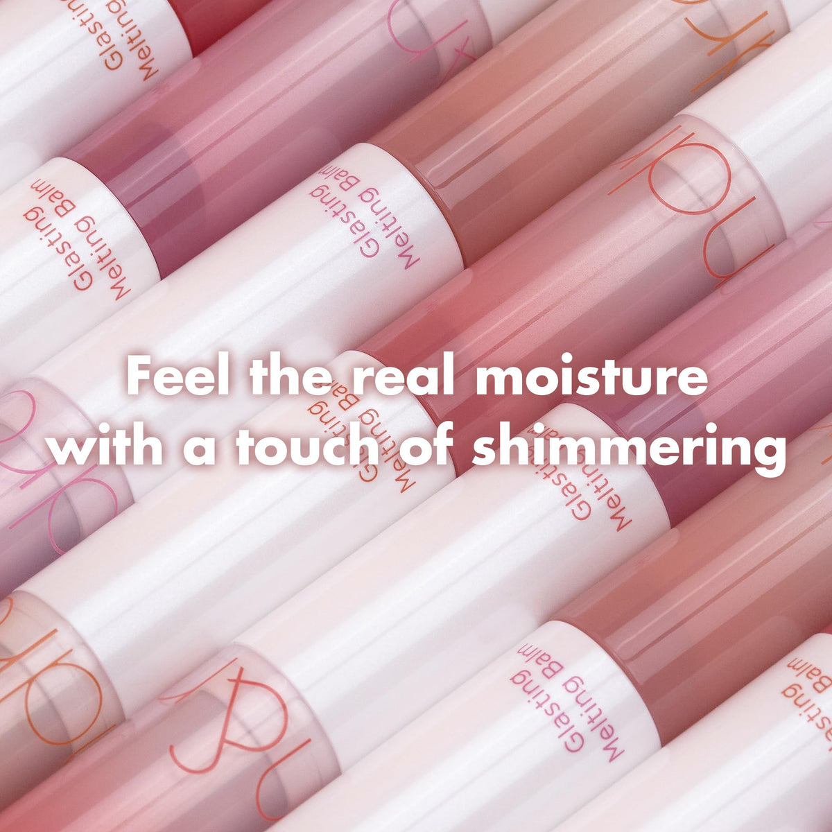 rom&nd GLASTING MELTING BALM 08 CORALIA - Hydrating Lip Gloss Balm for Juicy, Plump, & Vivid Coral Shine