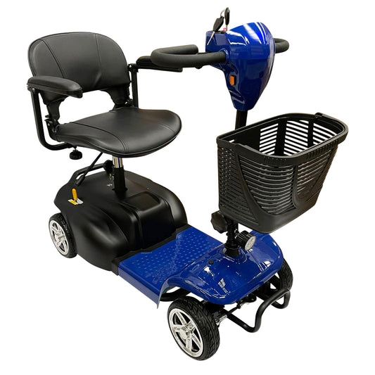 INFINITY | Silla Ruedas Eléctrica Plegable y Recargable Scooter para Adulto Discapacitado, con Batería de Larga Duración (AZUL)