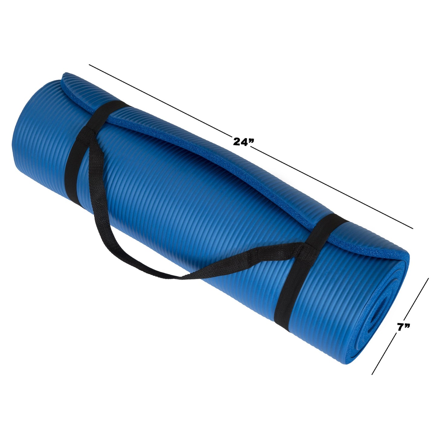 Colchoneta Yoga Fitness Wakeman Azul Extra Gruesa