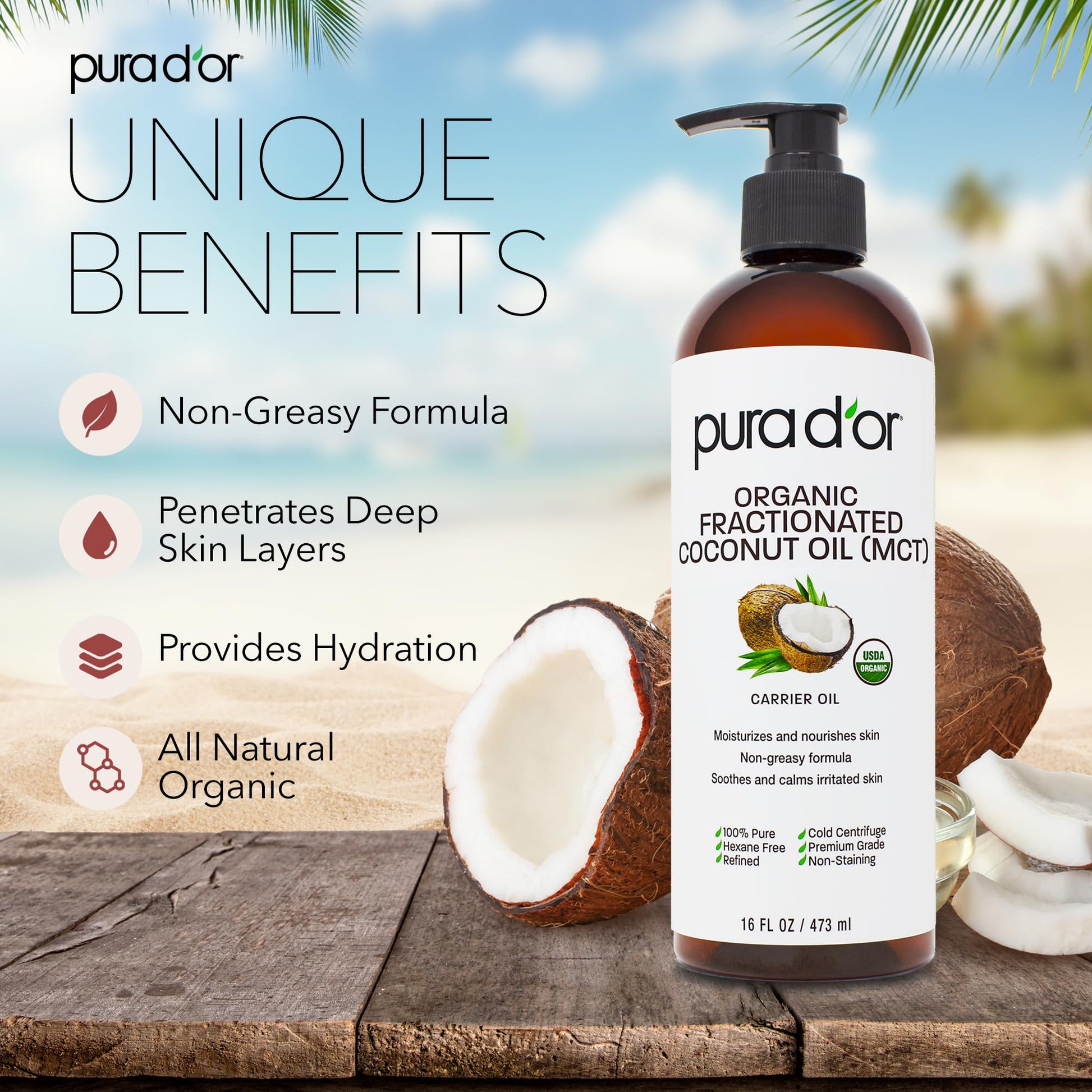 Organic Fractionated Coconut Oil