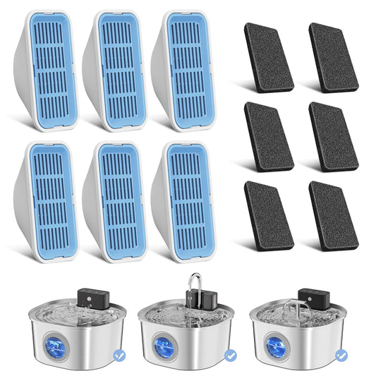 Filtros y esponjas de repuesto para fuente de agua para gatos 309A/309B/309C