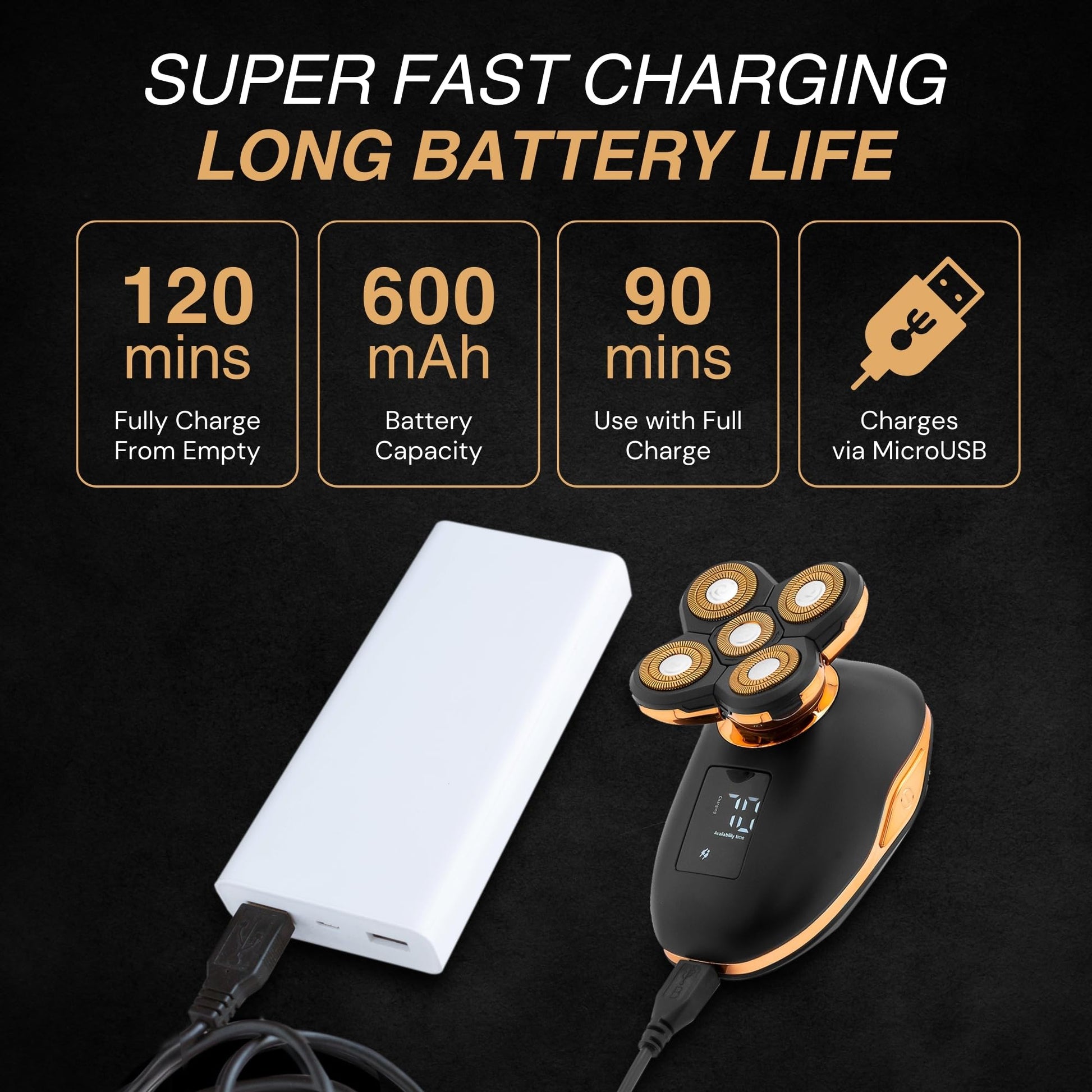 Maquinilla de afeitar eléctrica 5 en 1 para hombres y mujeres, recargable por USB y resistente al agua, incluye afeitadora giratoria de cabeza calva, recortadora de pelo de nariz, moldeadora de barba, cepillo de silicona y cepillo de limpieza
