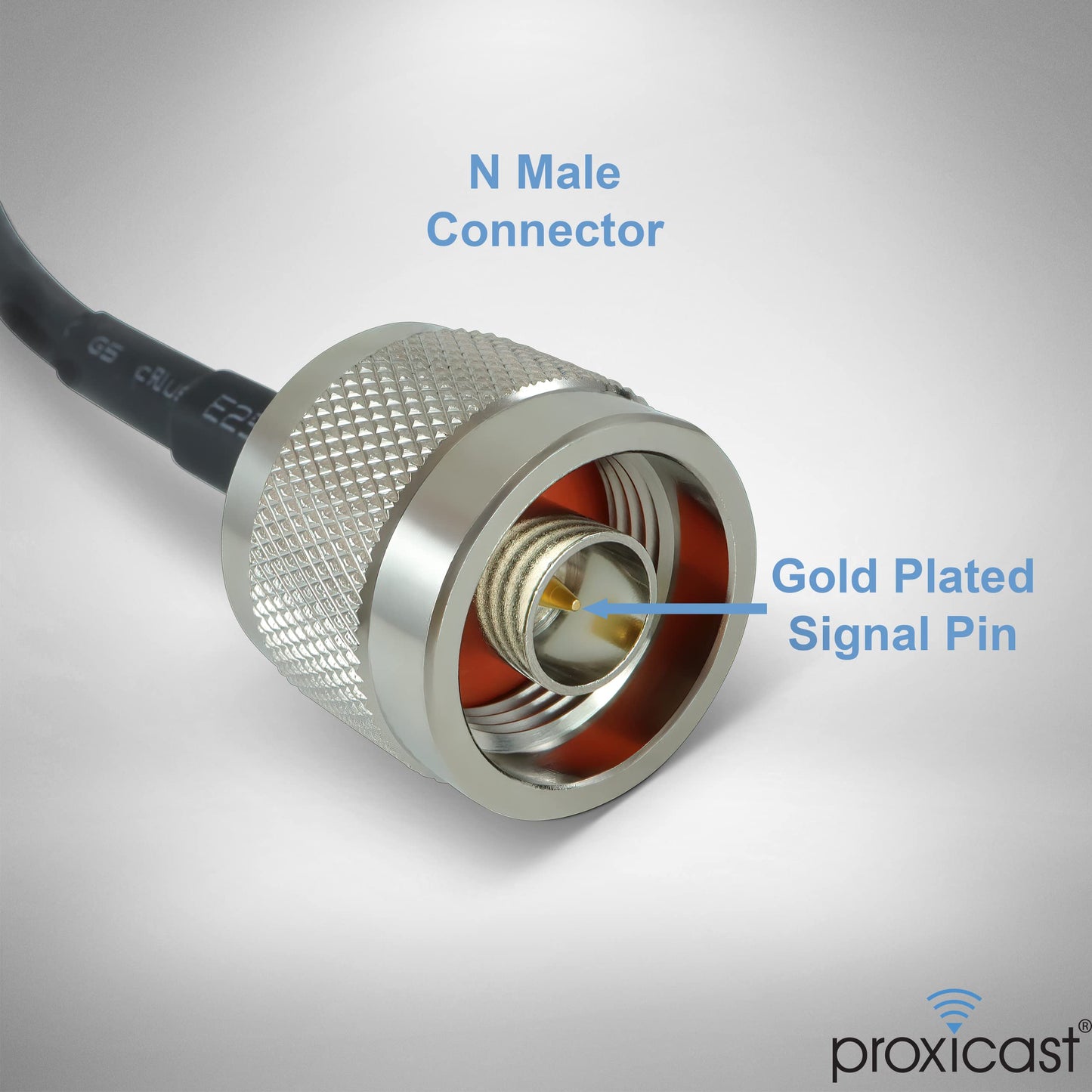 Cable coaxial Proxicast de 10 pies N macho a N macho Premium serie 195 de baja pérdida (50 ohmios) para 4G LTE, módems/enrutadores 5G, jamón, ADS-B, GPS, radio RF a antena o uso de pararrayos