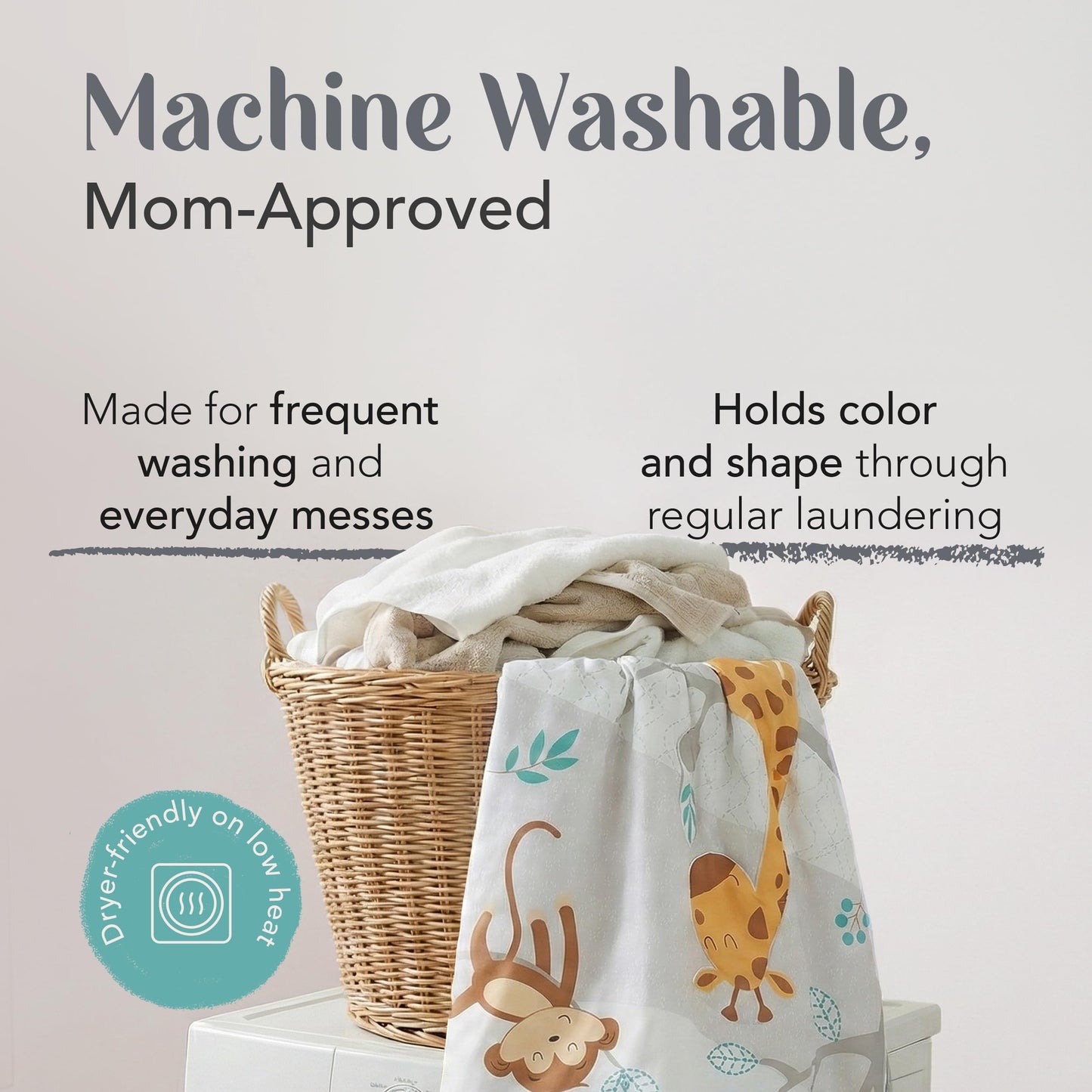 El juego de cama de 3 piezas para cuna de The Hōmistry para niños y niñas - Edredón reversible, sábana ajustada, falda de cuna - Juego de ropa de cama para cuna de microfibra suave, transpirable y