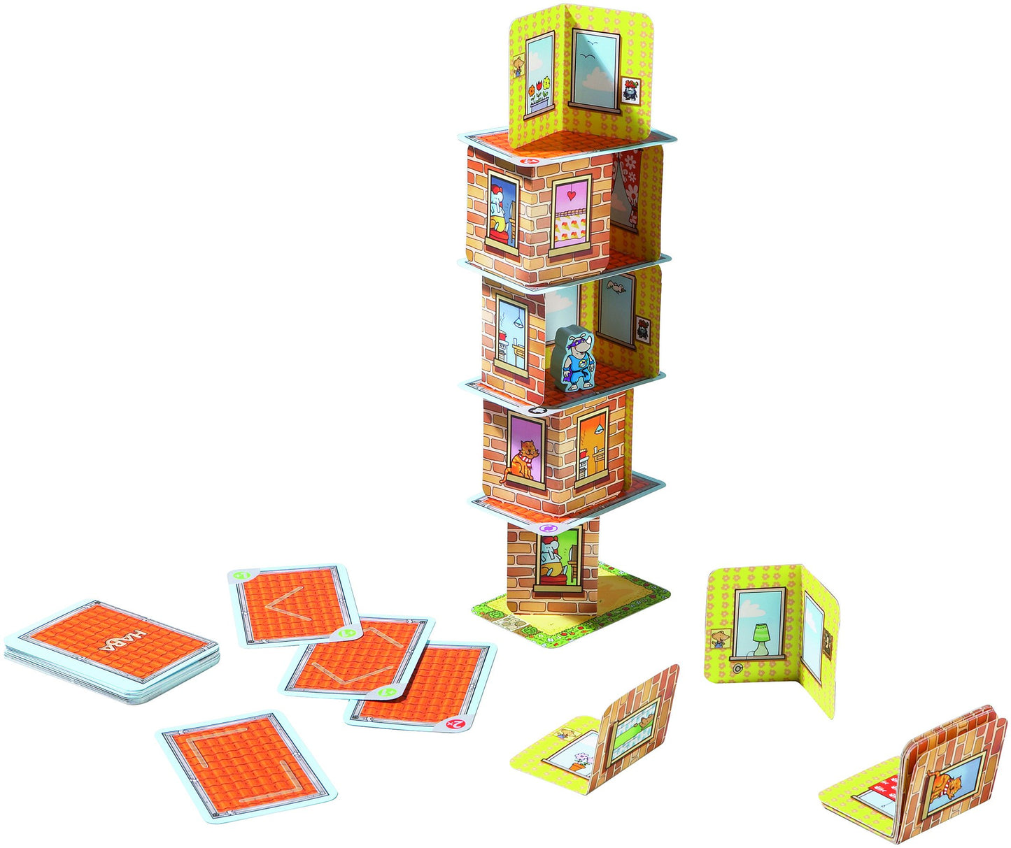 HABA Rhino Hero 302273: Juego de Azulejos, 2-5 Jugadores, 5+ Años, Familiar, Unisex, 5-15 Minutos, Español