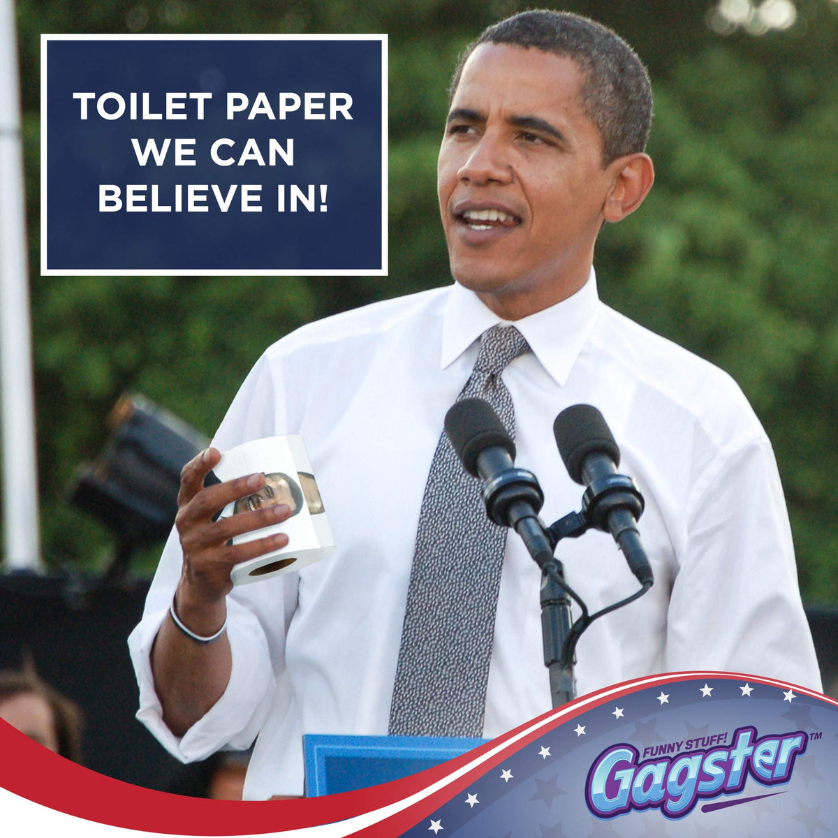 Papel Higiénico Gagster Obama Imagen Completa Humor Político 3 Capas 200 Hojas Obsequio Divertido Partido Republicano Fans de Trump