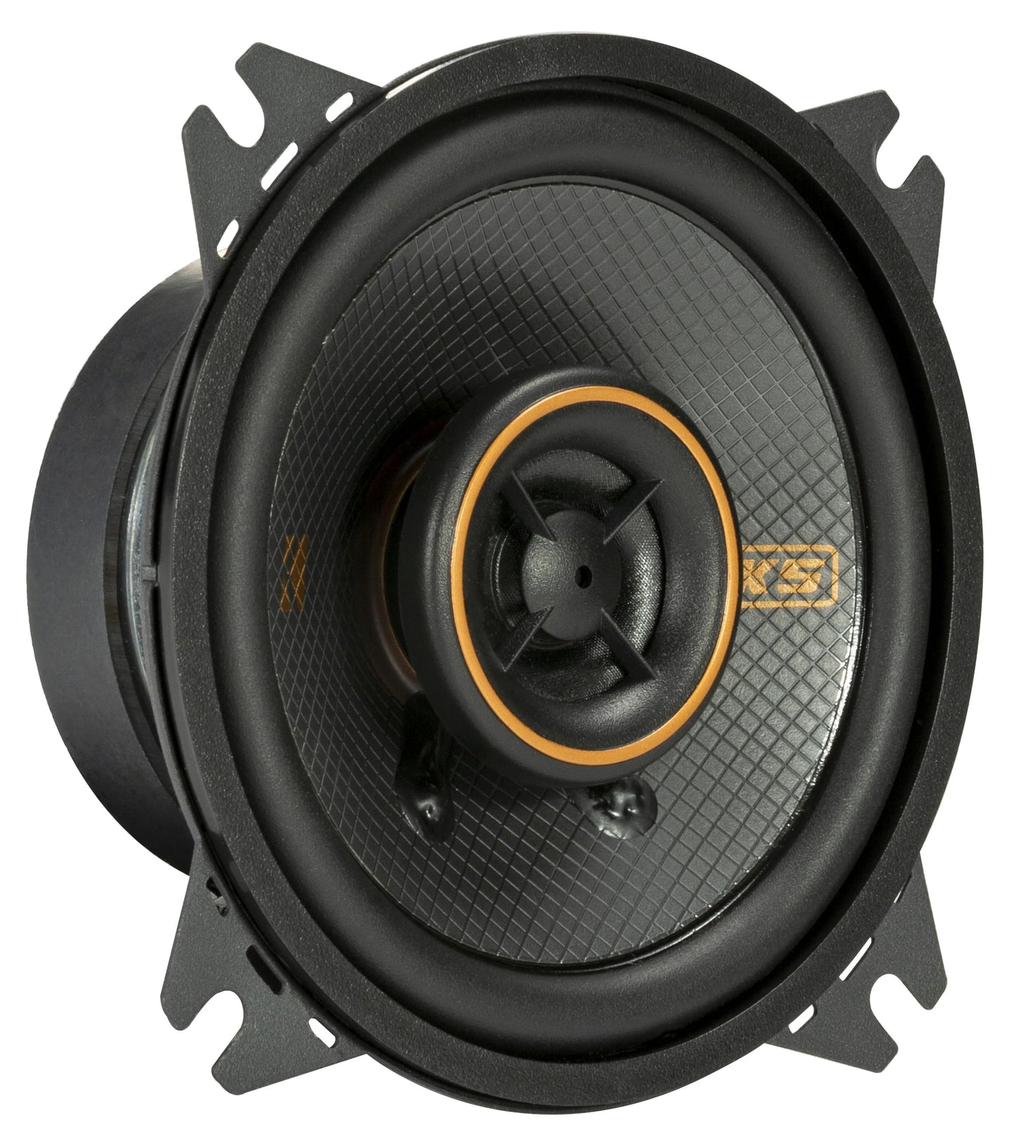 Par de altavoces coaxiales KICKER 51KSC404 de la serie KS de 4 pulgadas con tweeters de 0.5 pulgadas, 4 ohmios