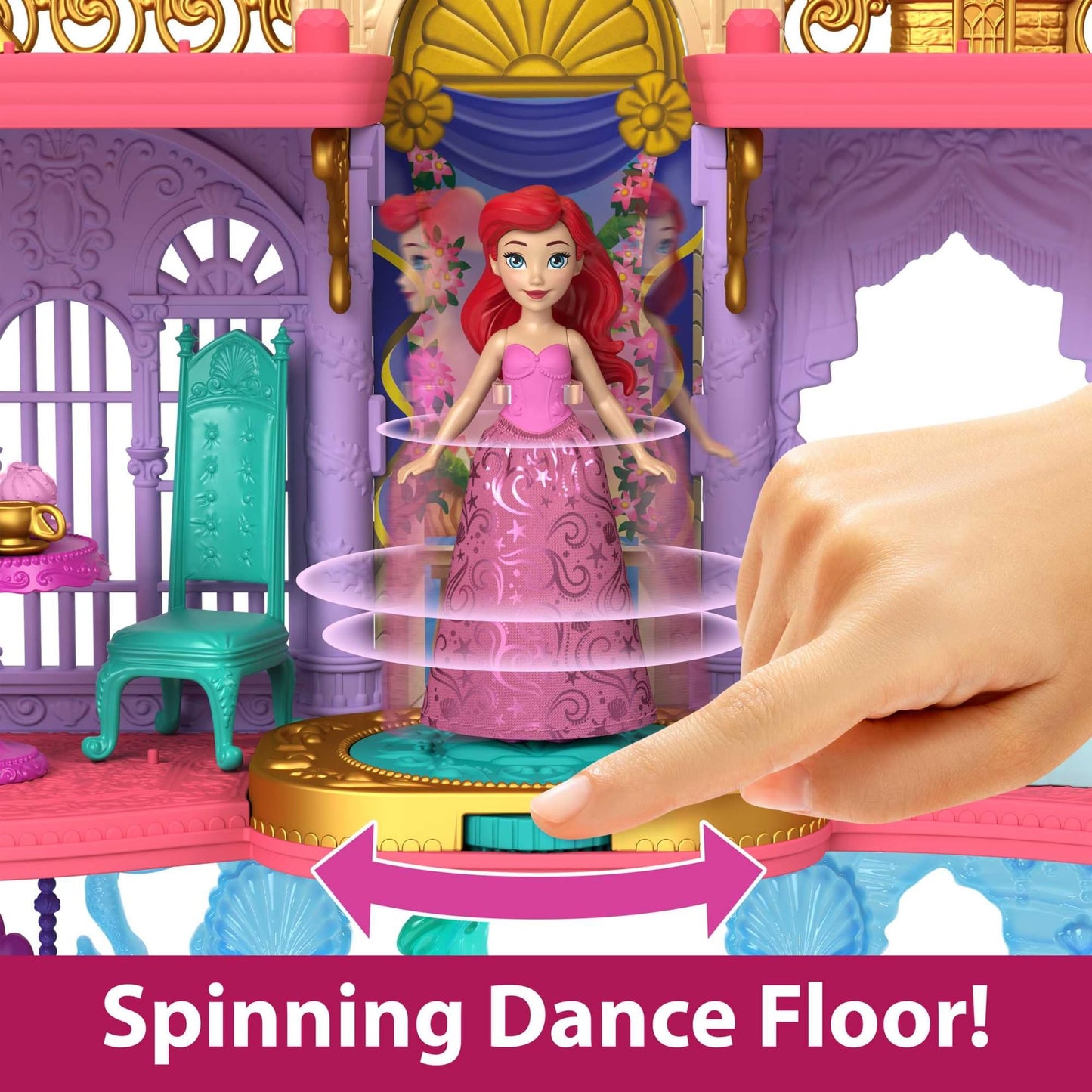 Set de Juego Castillo Ariel Mattel Mar y Tierra Mundo Marino para Niñas 3 Años+