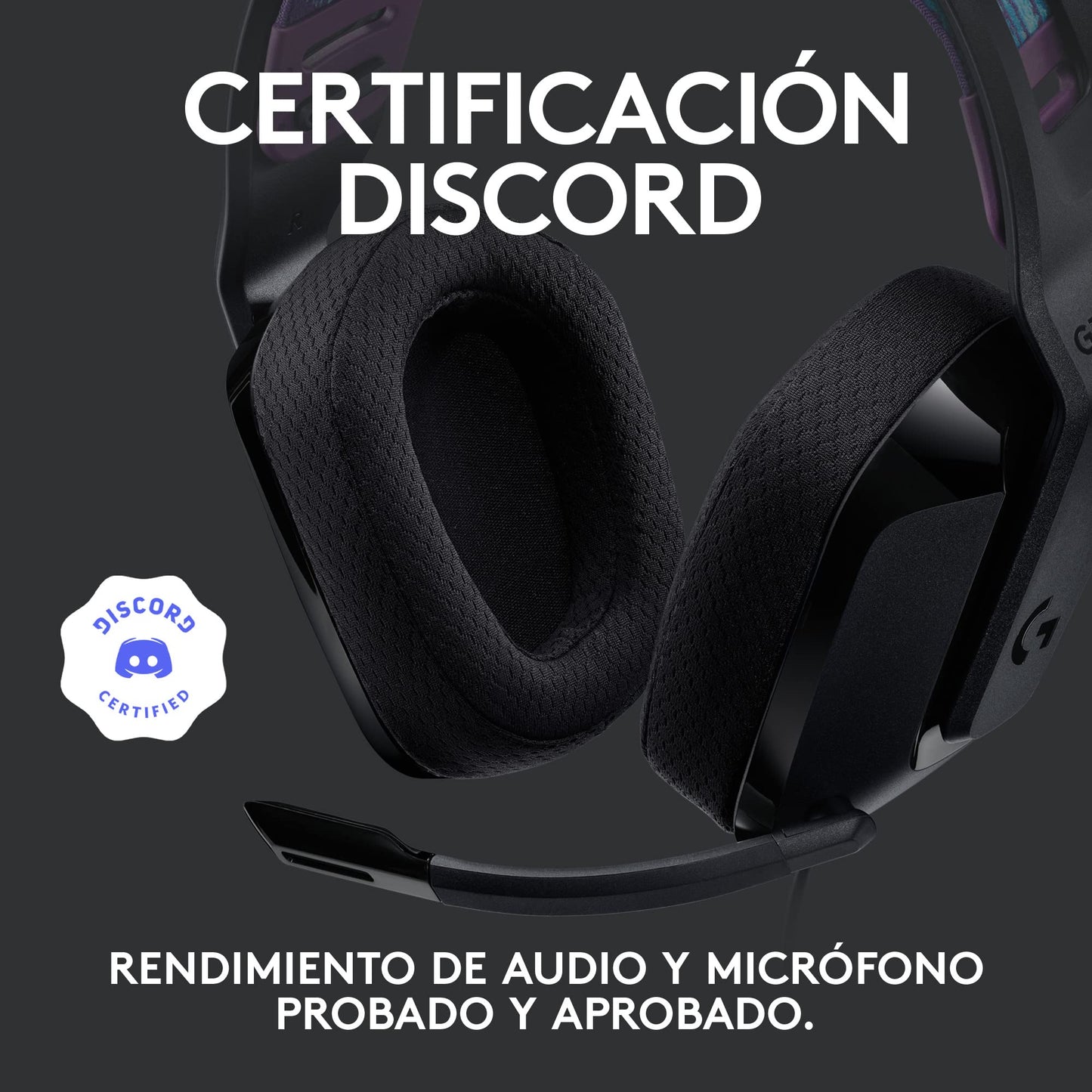 Logitech G535 Lightspeed Audífonos Inalámbricos para Gaming - Ligeros, Micrófono Volteable para silenciar, compatibles con PC, PS4, PS5, hasta 33 hrs de batería, Recargables USB - Negro