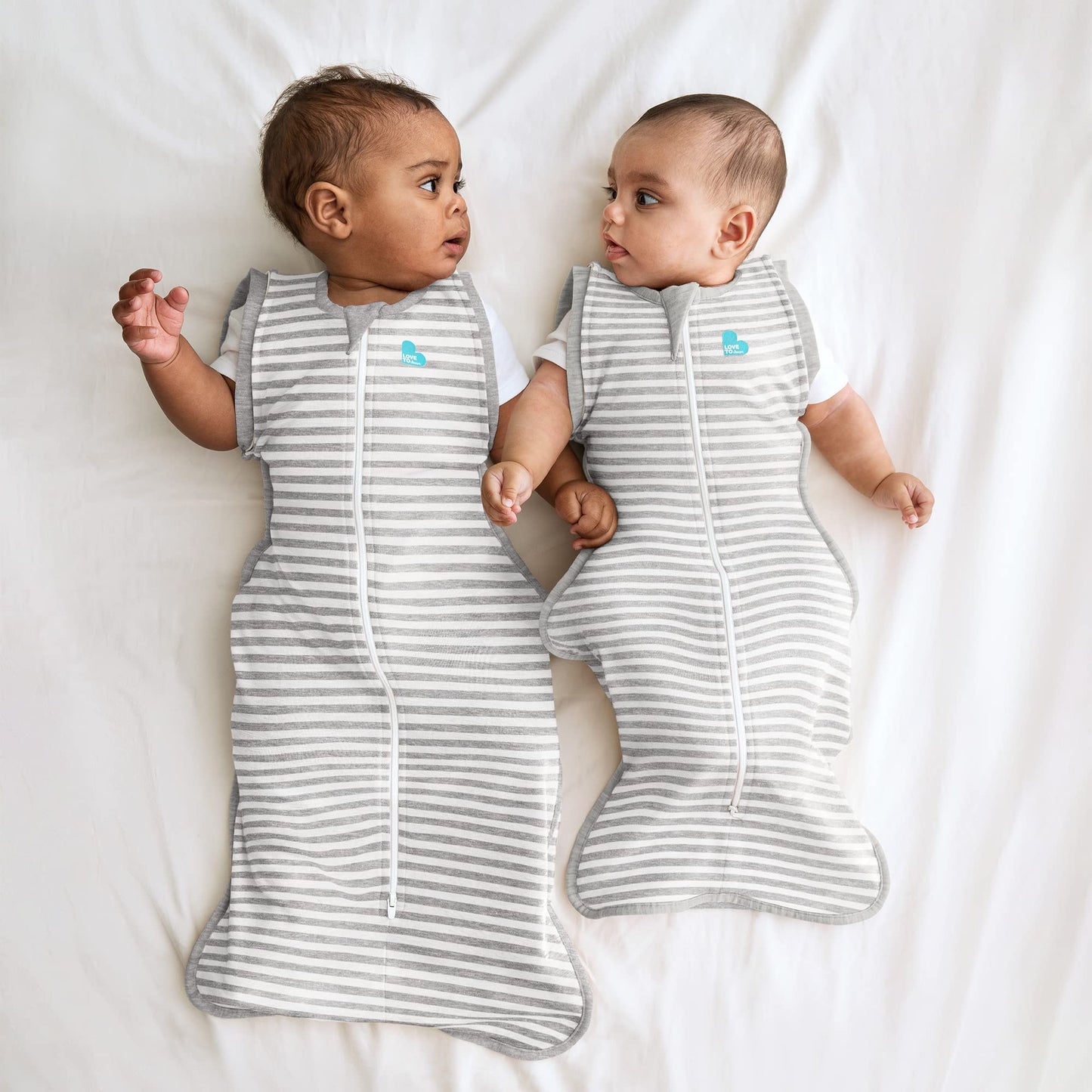 Love To Dream Swaddle UP, Saco para Dormir Bebe de Transición Ideal para el Sueño Cómodo - Saquitos para Dormir Bebe 5.9-8.6 Kg para Climas de 20°C - 24°C - Costal de Algodón Color Gris