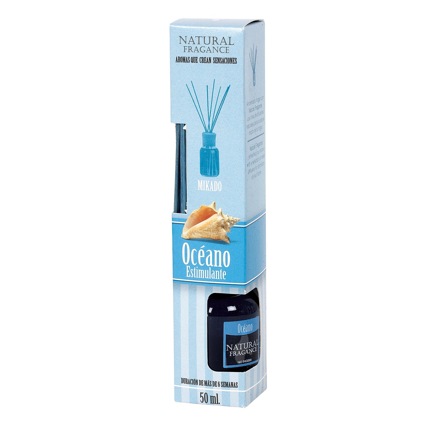 Ambientair Difusor de Varillas 50 ml – Aroma Brisa Marina – Mikado Clásico – Aromatizante Acuático y Refrescante