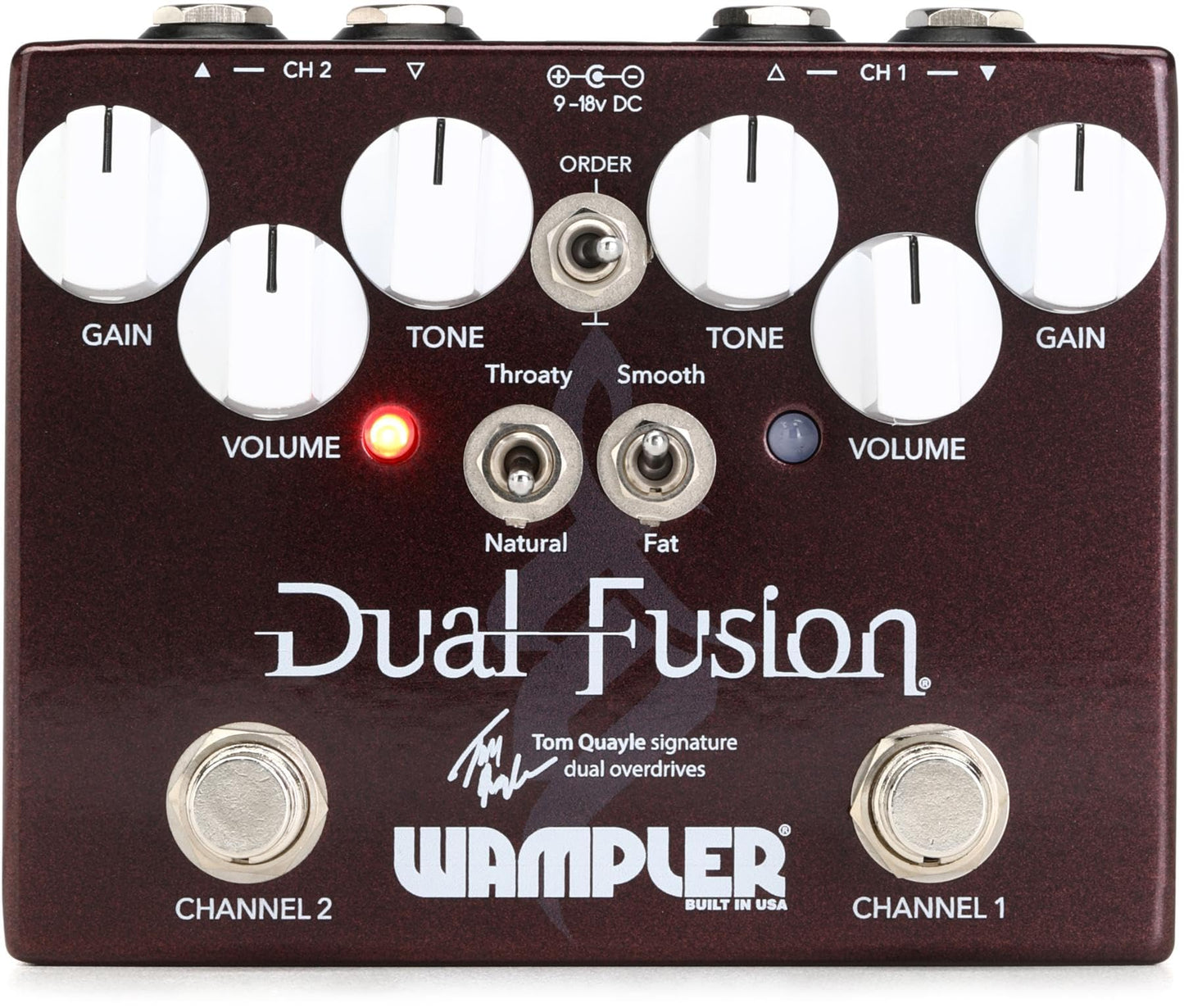 Pedal de Efectos para Guitarra Wampler Dual Fusion V2 Tom Quayle Signature Overdrive Dual