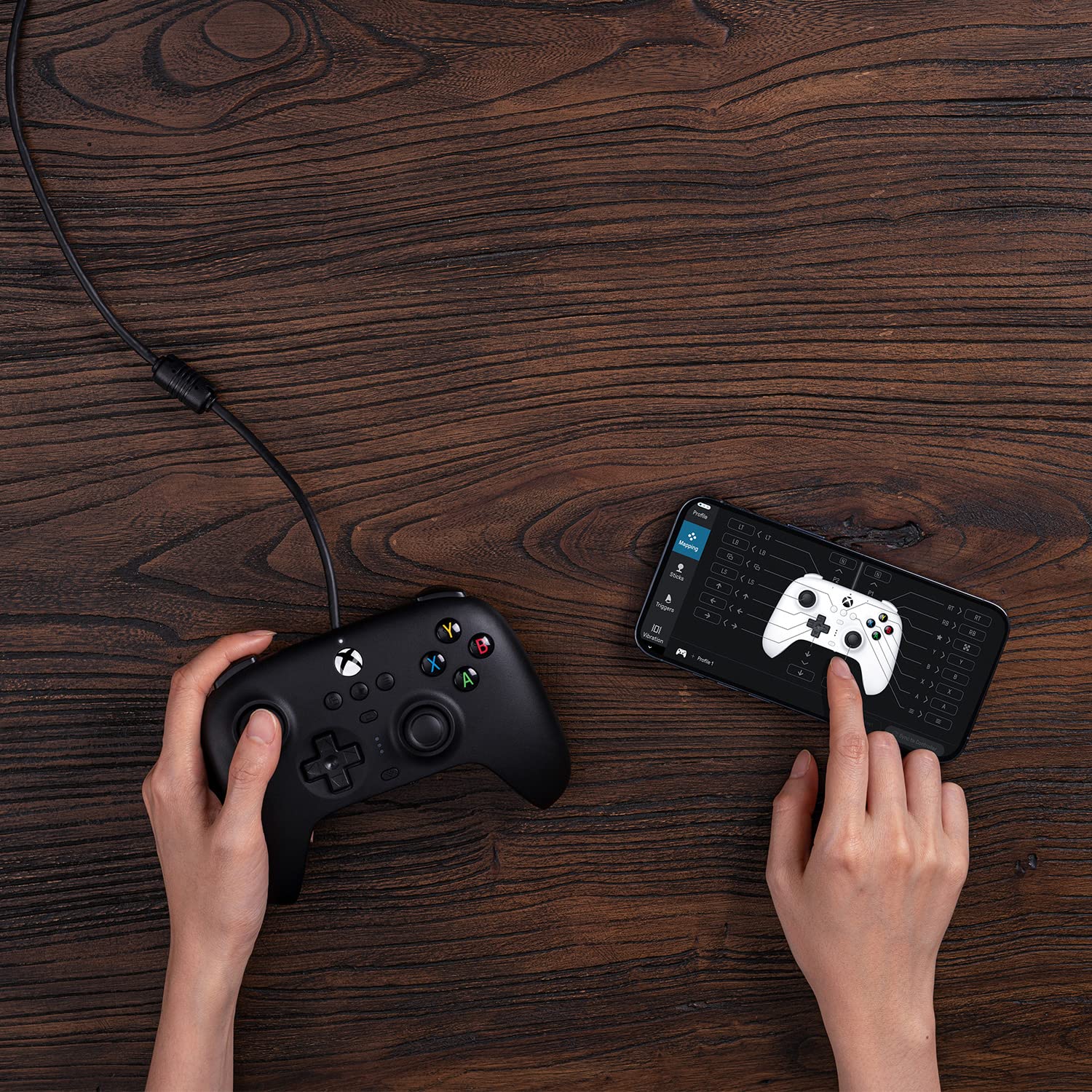Controlador con Cable 8Bitdo para Xbox Series X y S, Xbox One, Windows 10 y 11 Negro Con Licencia Oficial